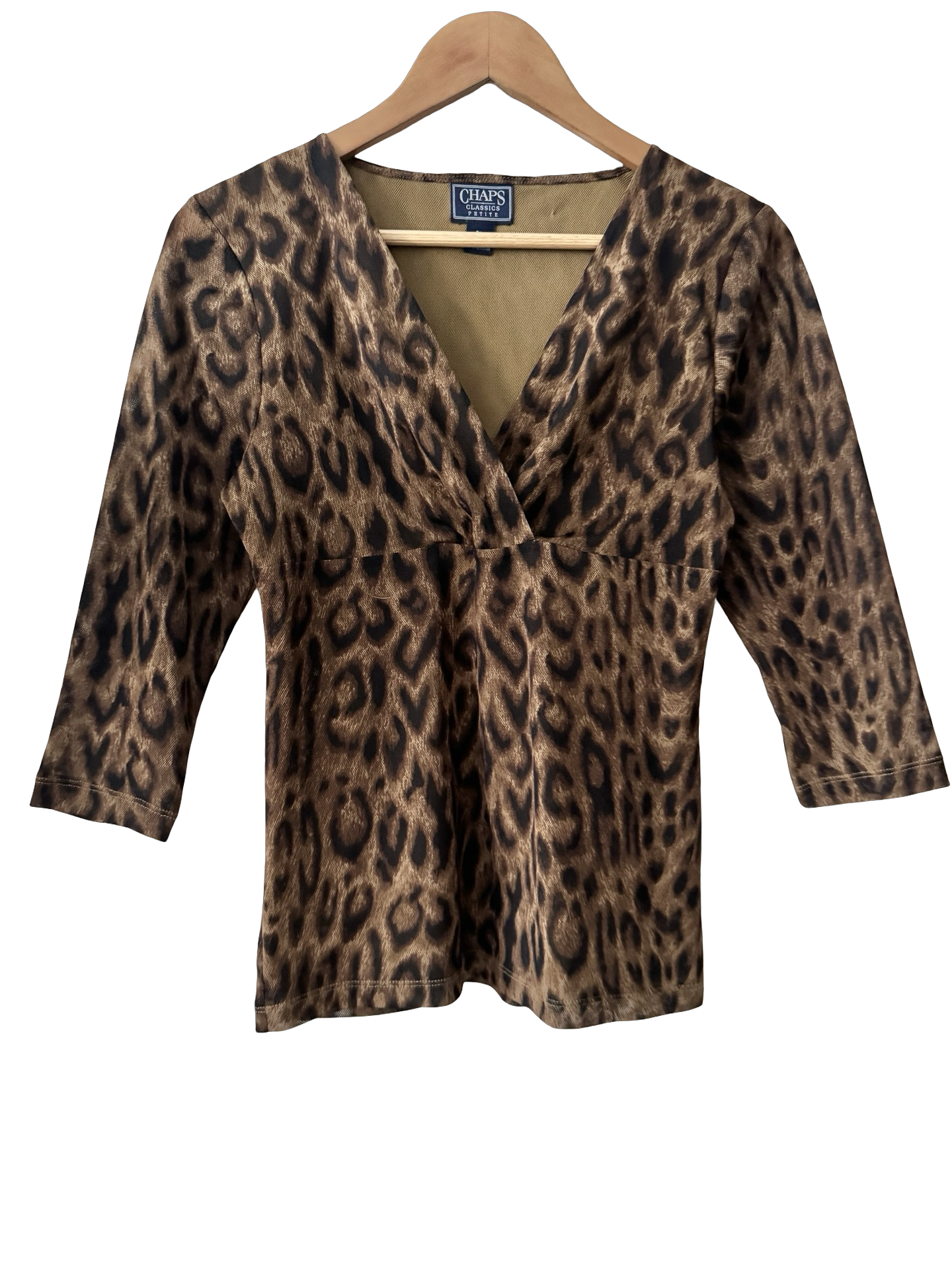 Vintage Y2K Wild Thing Leopard Plunge Top (M-L)