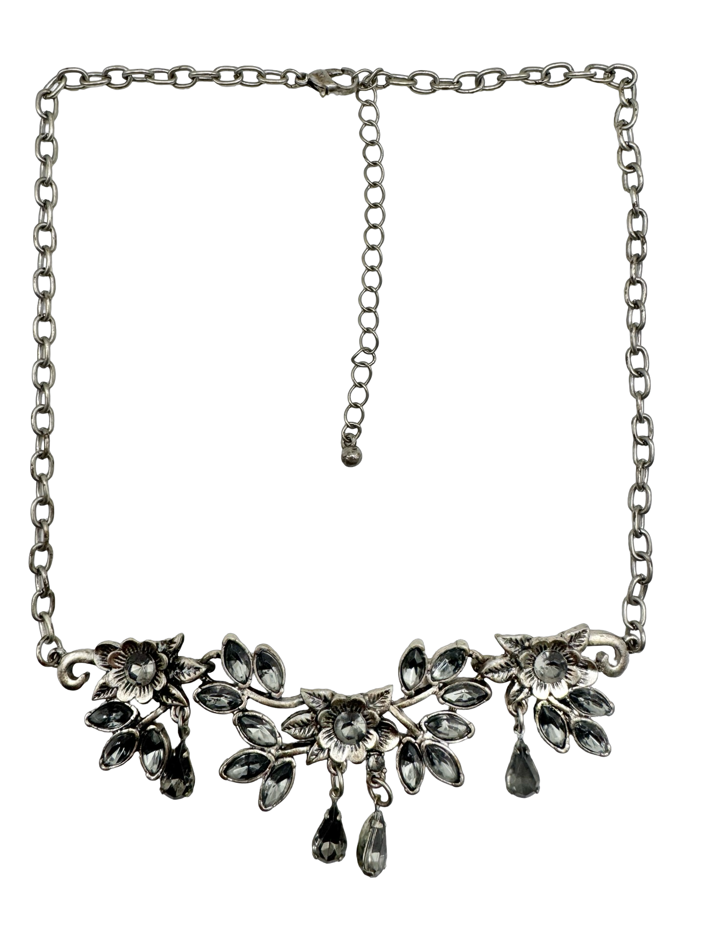 Vintage Twilight Garden Crystal Necklace