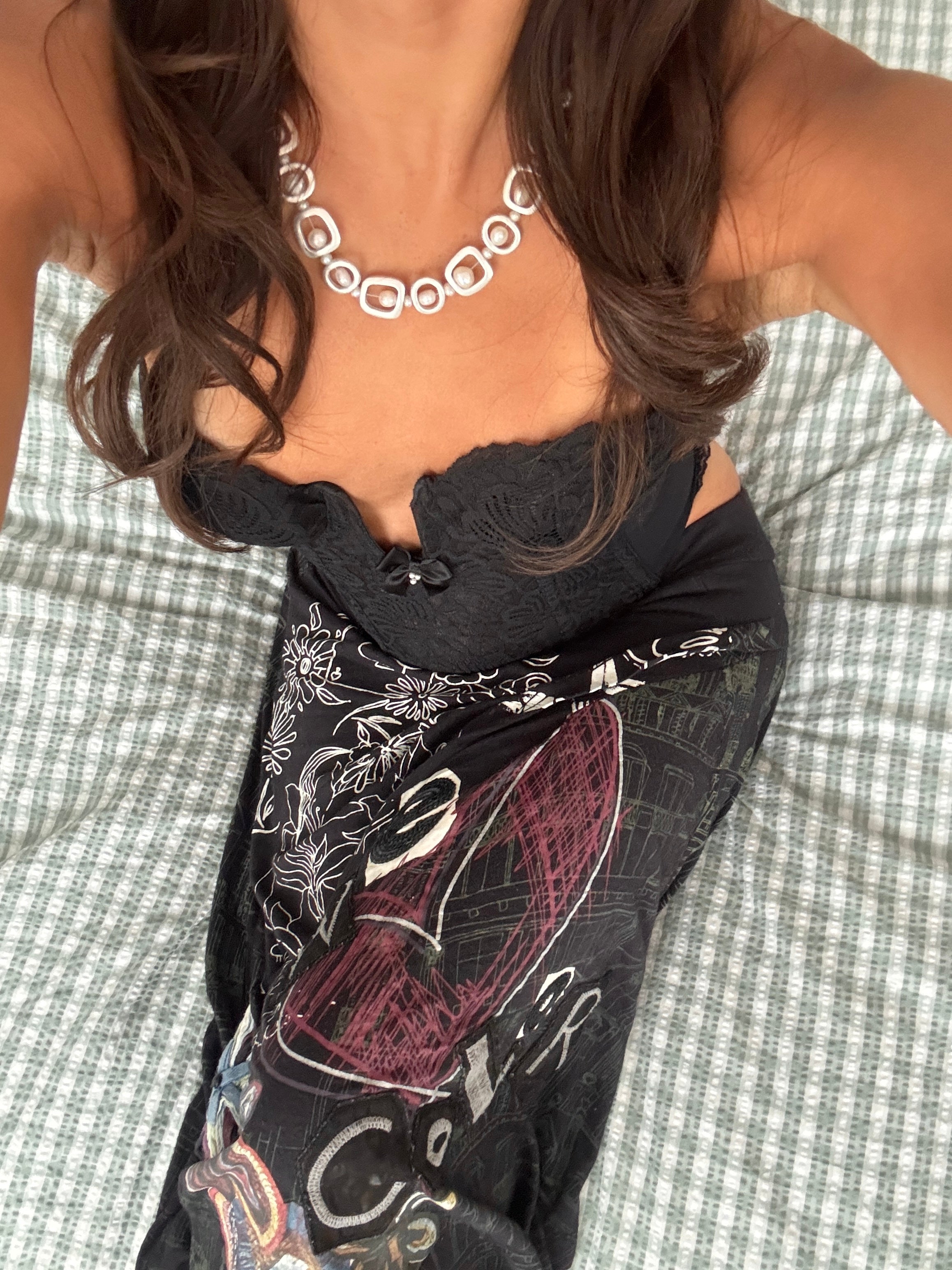 Vintage Y2K Moon Milk Necklace