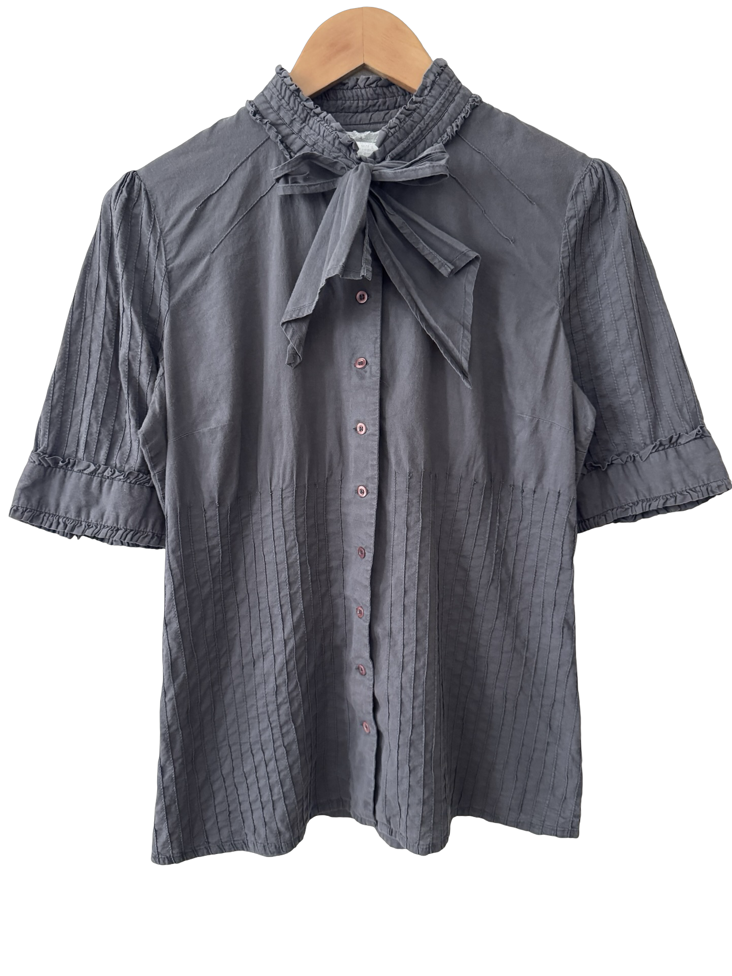 Vintage Charlotte Russe Charcoal Poet Blouse (L)