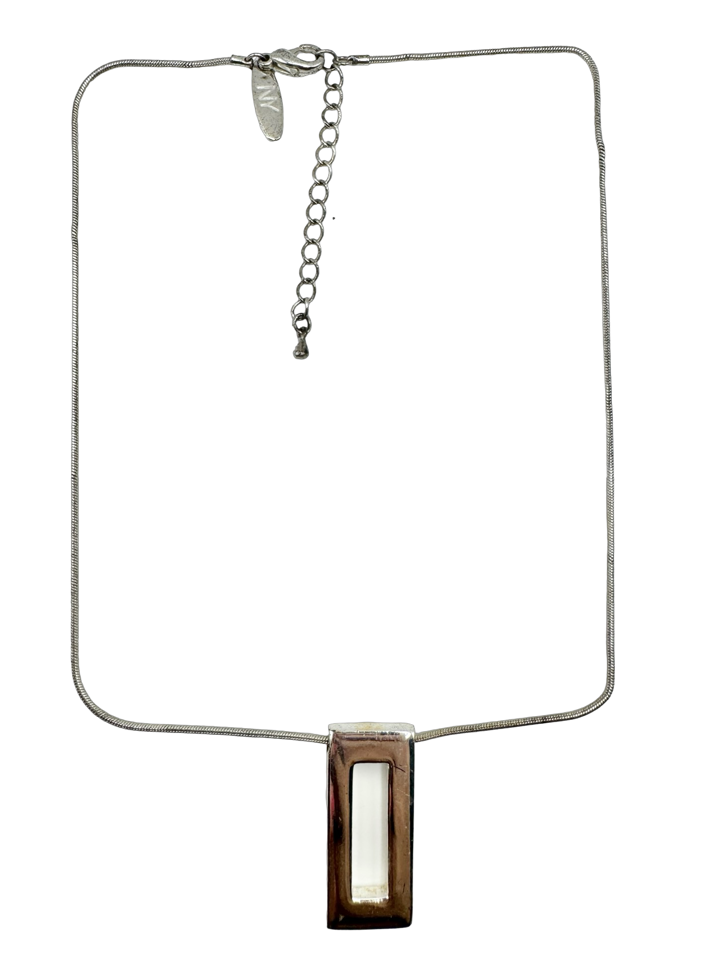 Vintage 90s Modernist Window Pendant Necklace