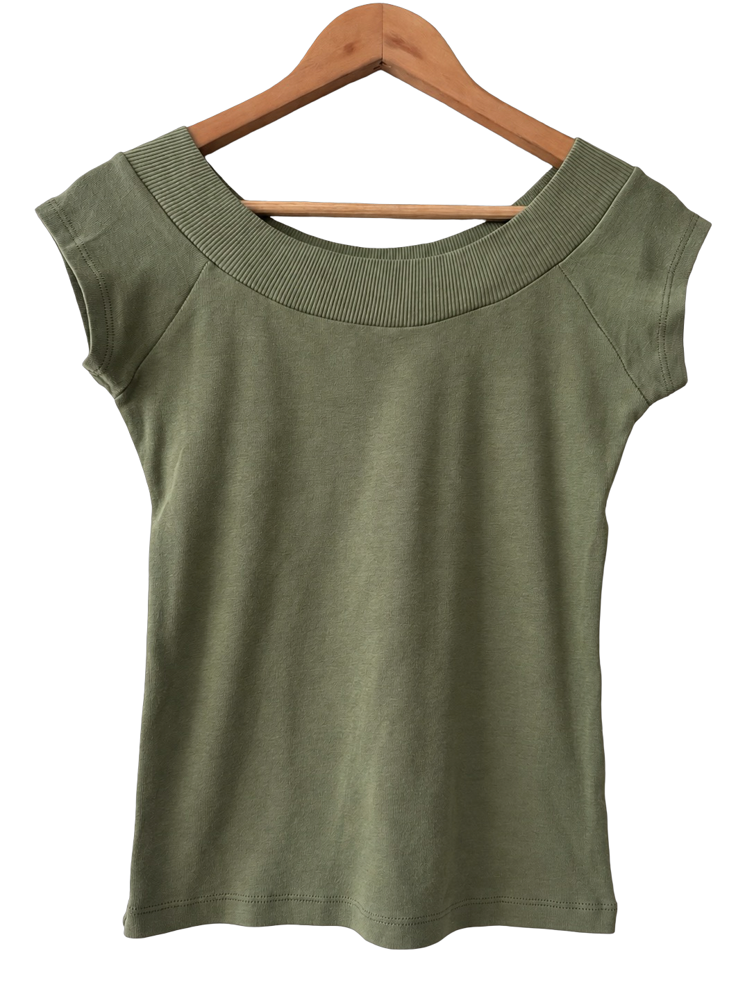 Vintage 90s Olive Hour Cotton Basic Top (S/M)