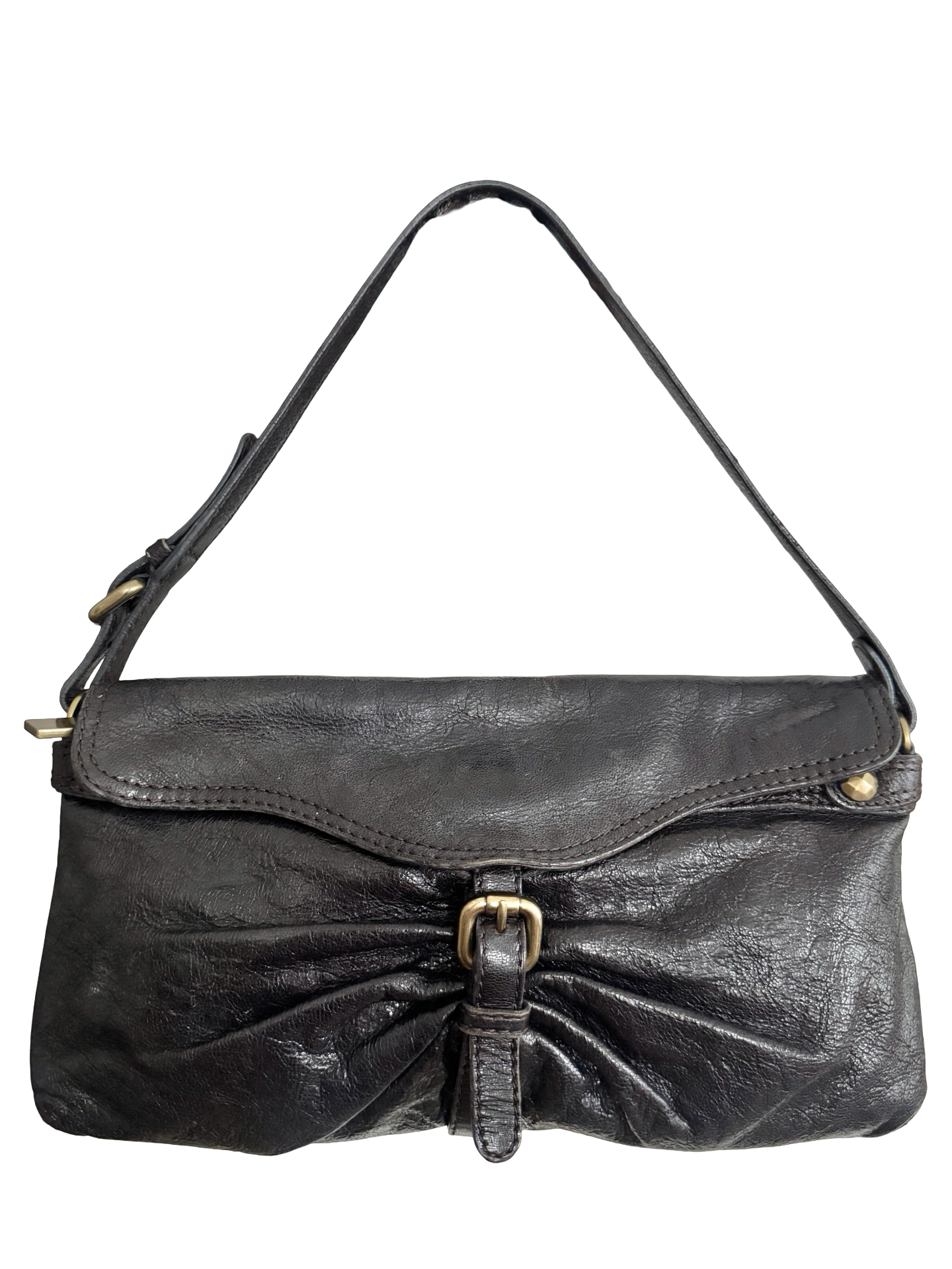 Vintage Y2K Leather Buckle Baguette