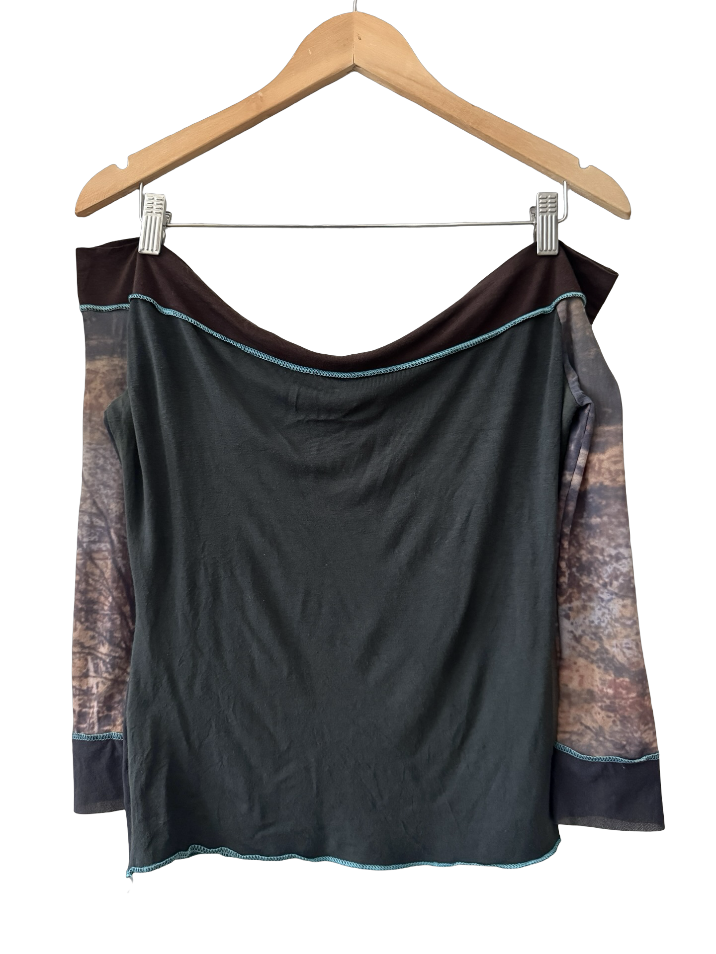 Vintage Y2K French Camaieu Twilight Mix Media Top (S/M)