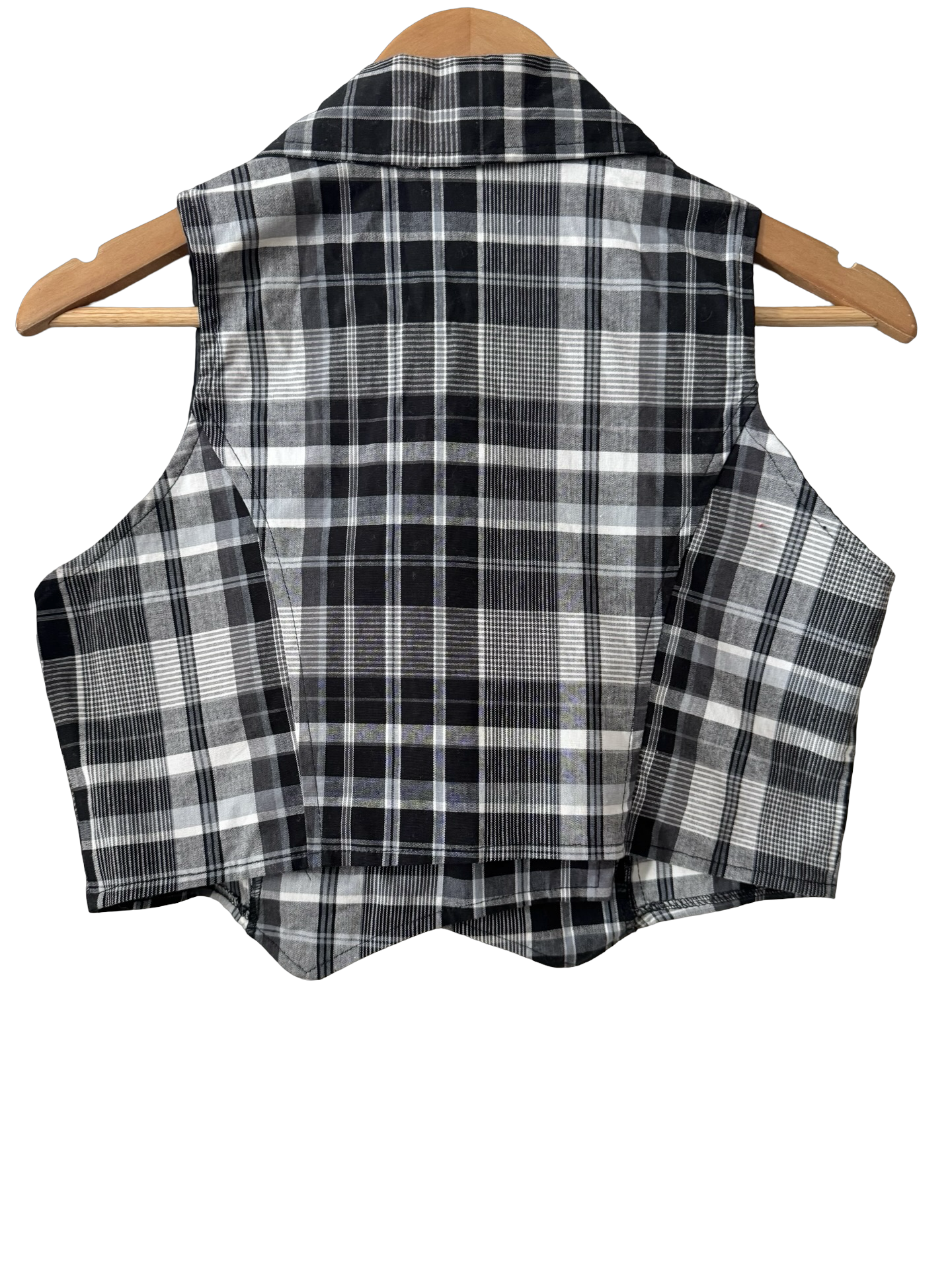 Vintage 90s Indie Girl Plaid Vest (S/M)