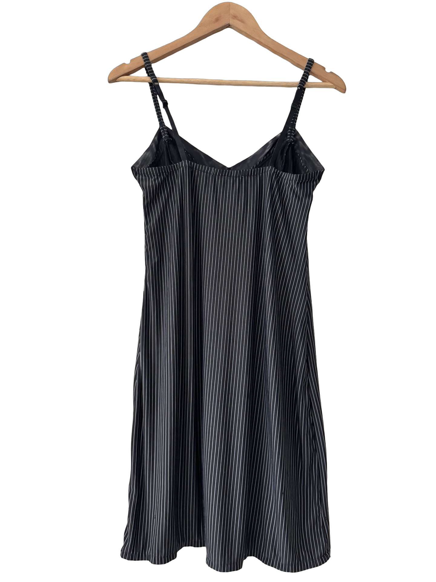 Vintage Y2K Frencn Indie Striped Midi Dress (Medium)