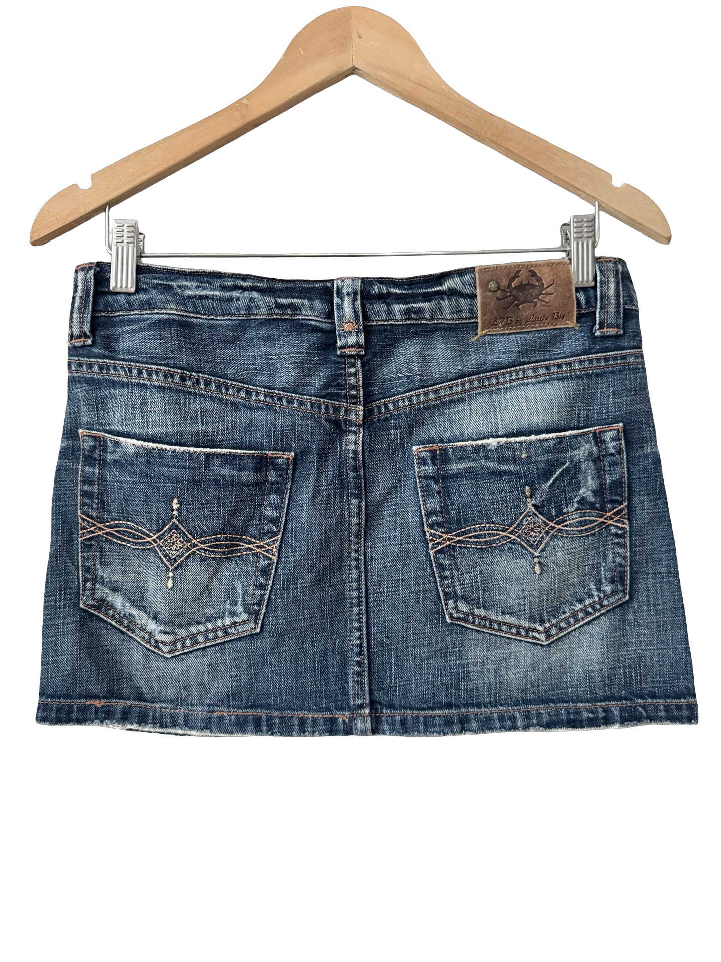 Vintage Y2K Classic Wash Denim Mini Skirt (S)