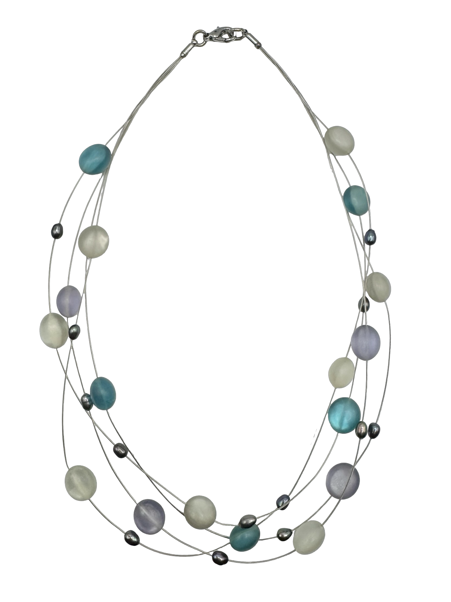 Vintage Y2K Moonstone Orbit Necklace