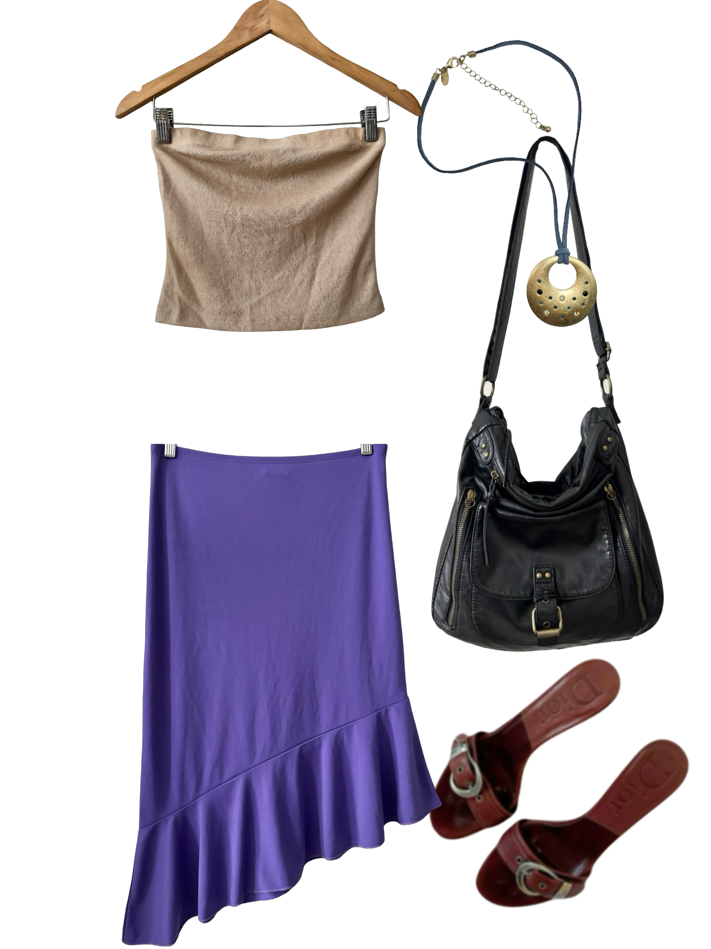 Vintage 90s Violet Muse Asymmetrical Skirt (S/M)