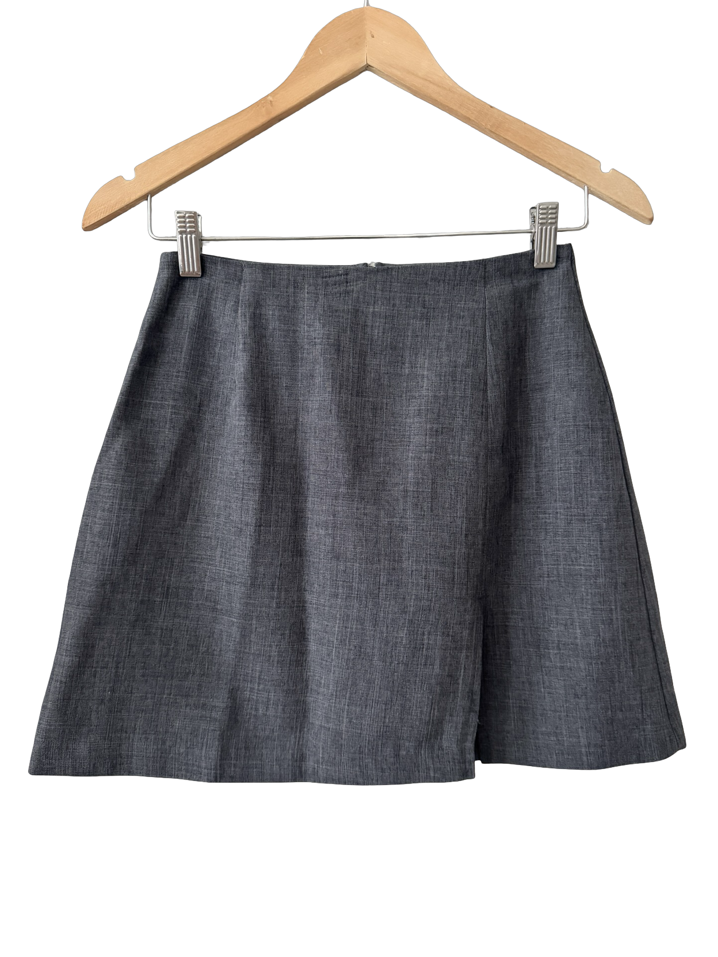 Vintage Y2K Charcoal Schoolgirl Mini Skirt (S)