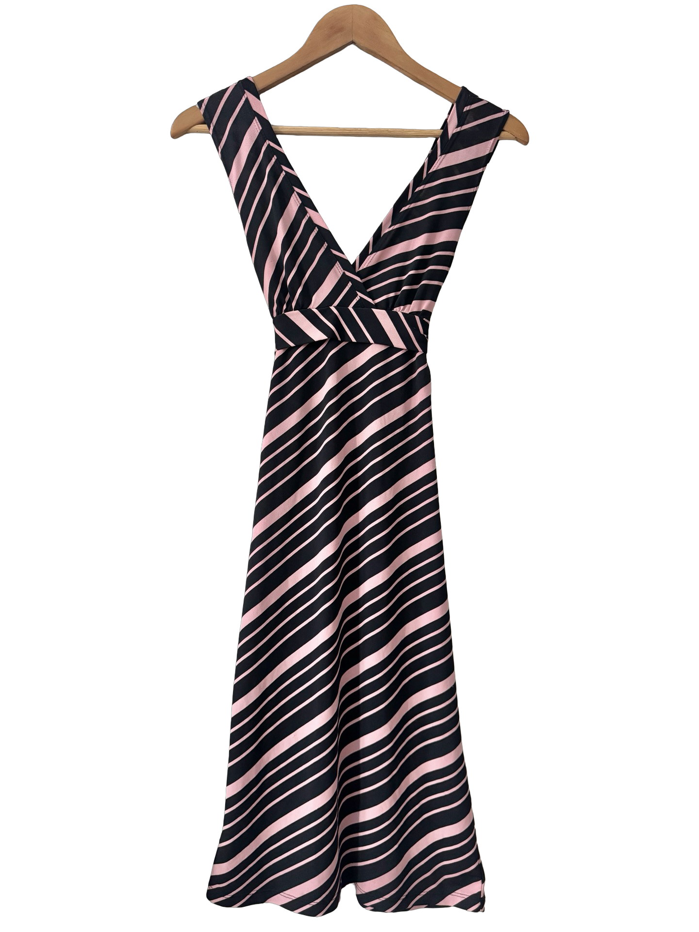 Vintage 90s Indie City Stripe Midi Dress (S)