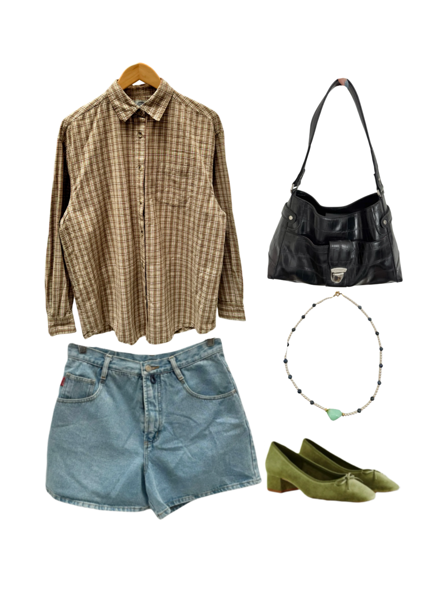 Vintage 90s Plaid Oversized Cotton Button Up (L)