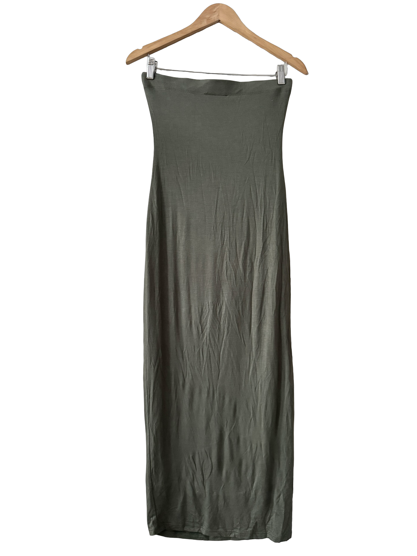 Vintage 90s Olive Column Dress (S)