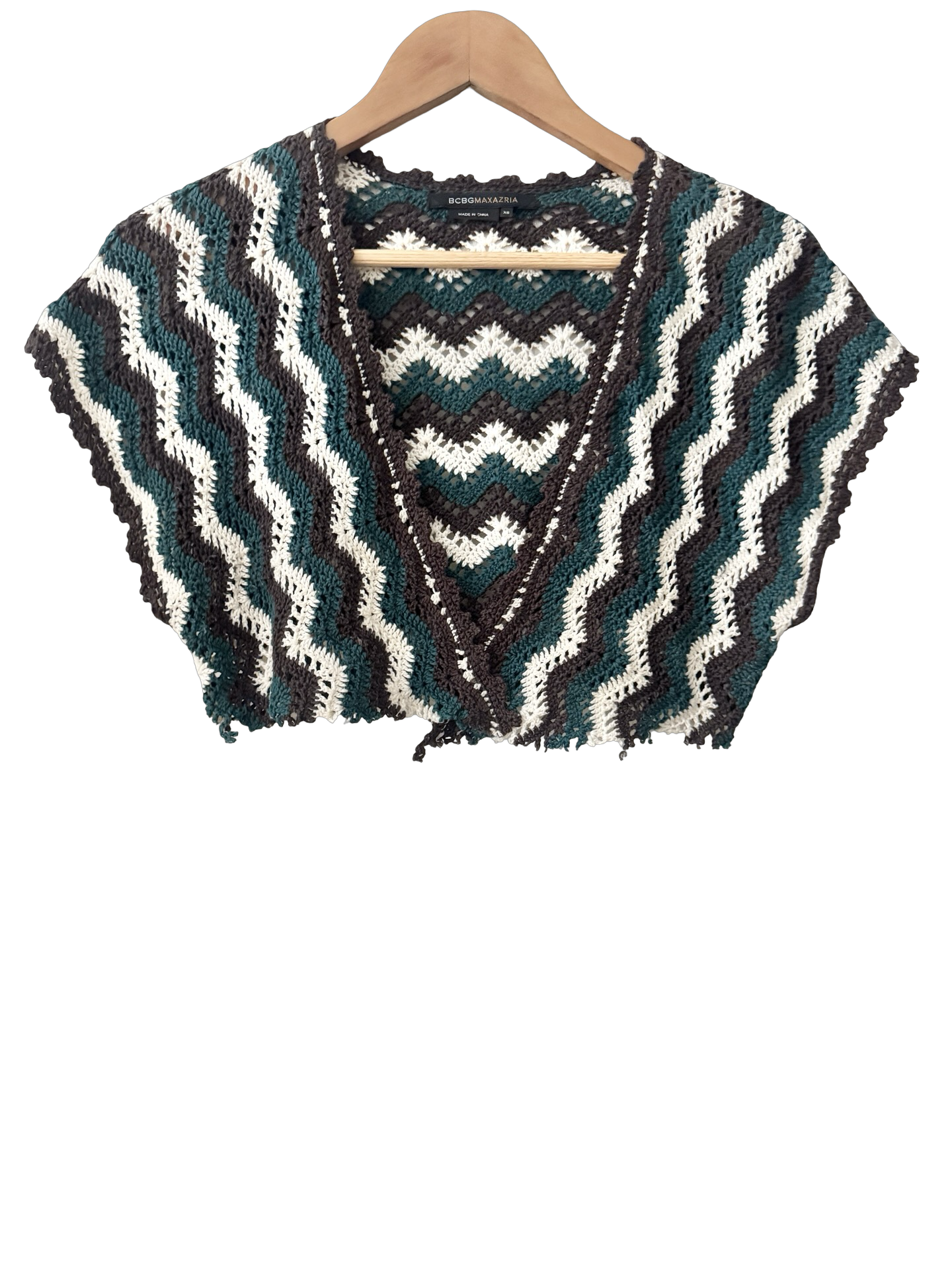 Vintage Y2K BCBG Tiny Crop Knit Bolero (S/M)