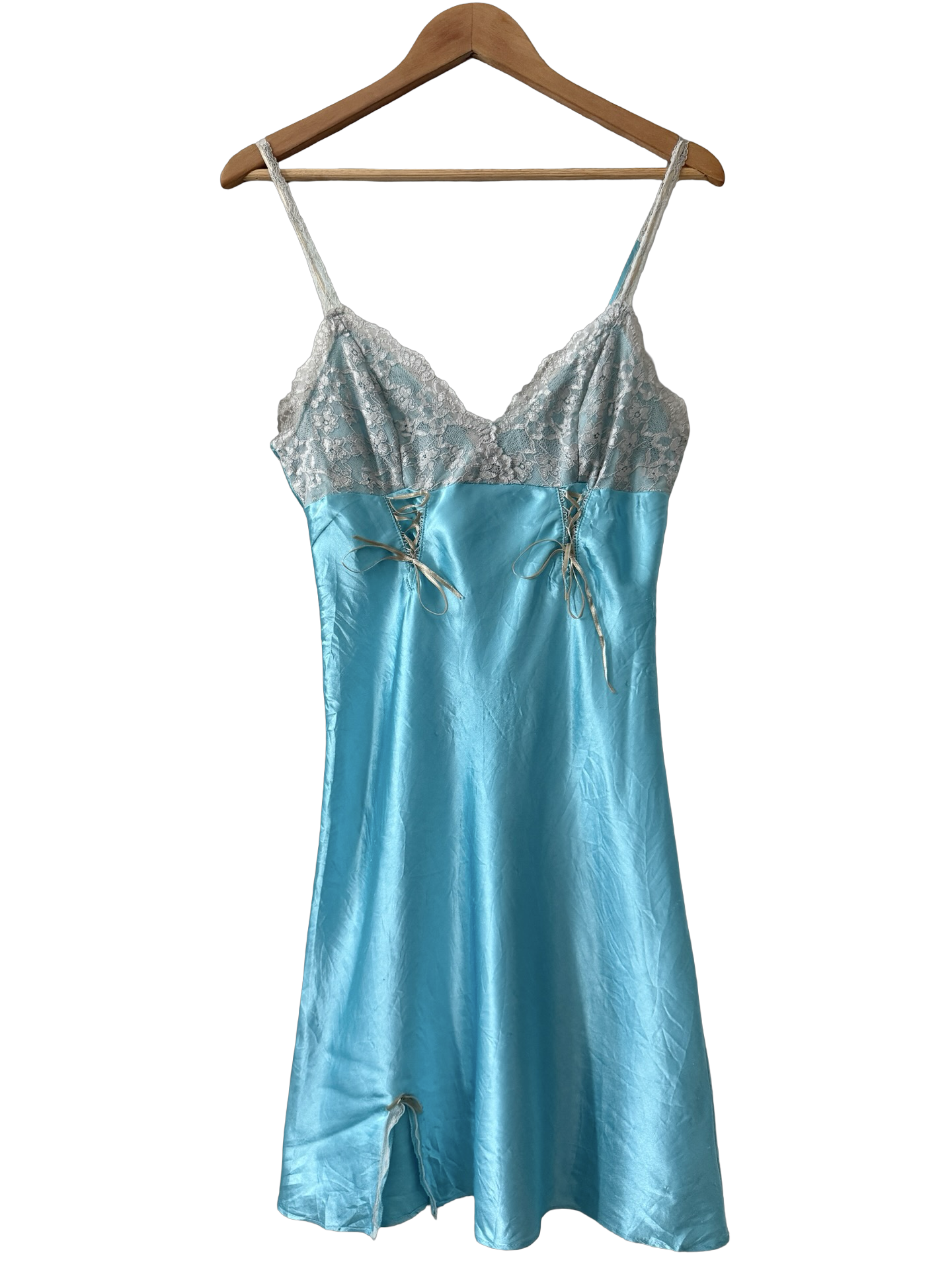 Vintage Y2K European Fairy Lace-Up Mini Dress (S/M)