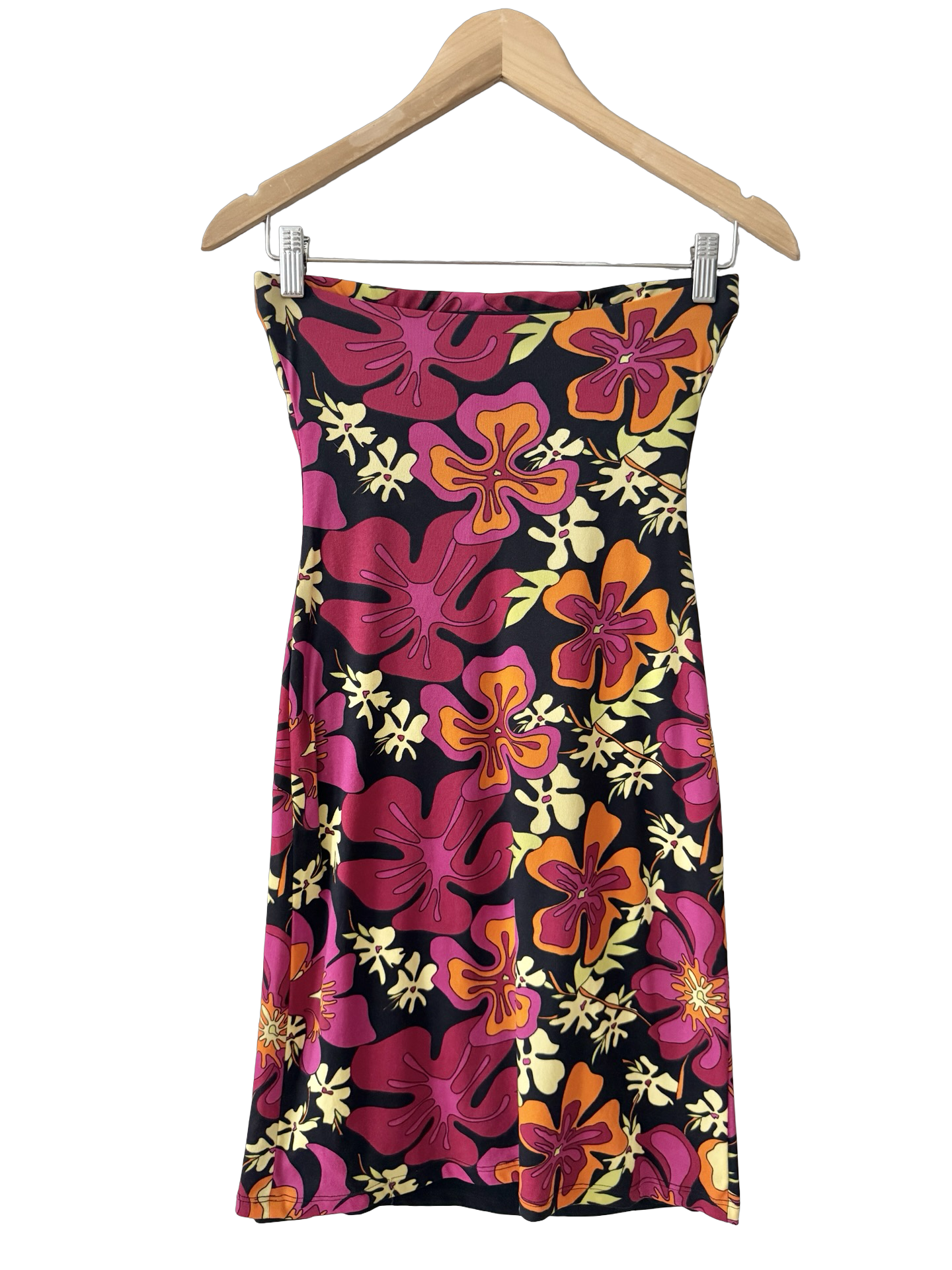 Vintage 90s Midnight Daisy Mini Dress (S)