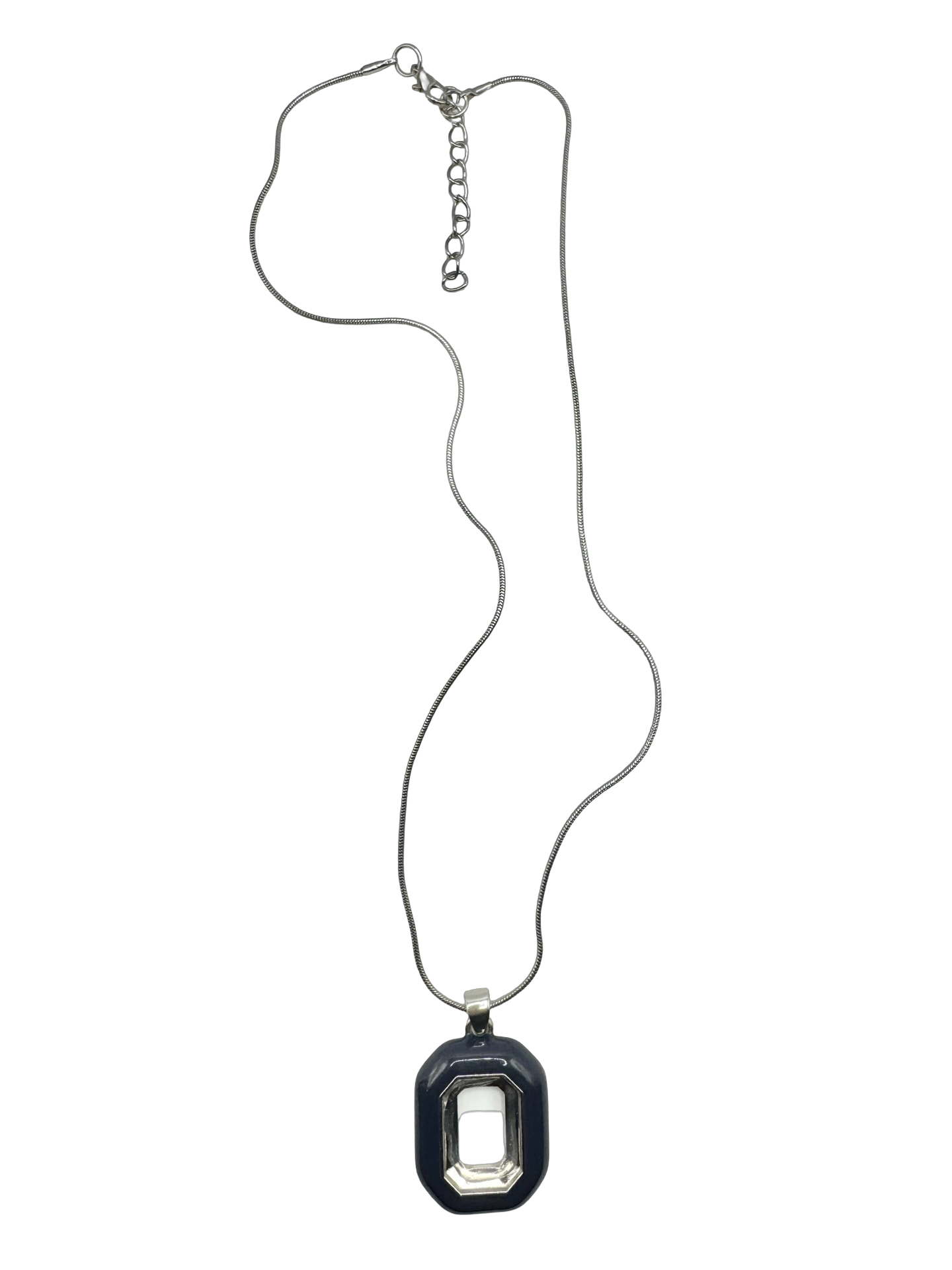 Vintage Y2K Midnight Mod Geometric Pendant Necklace