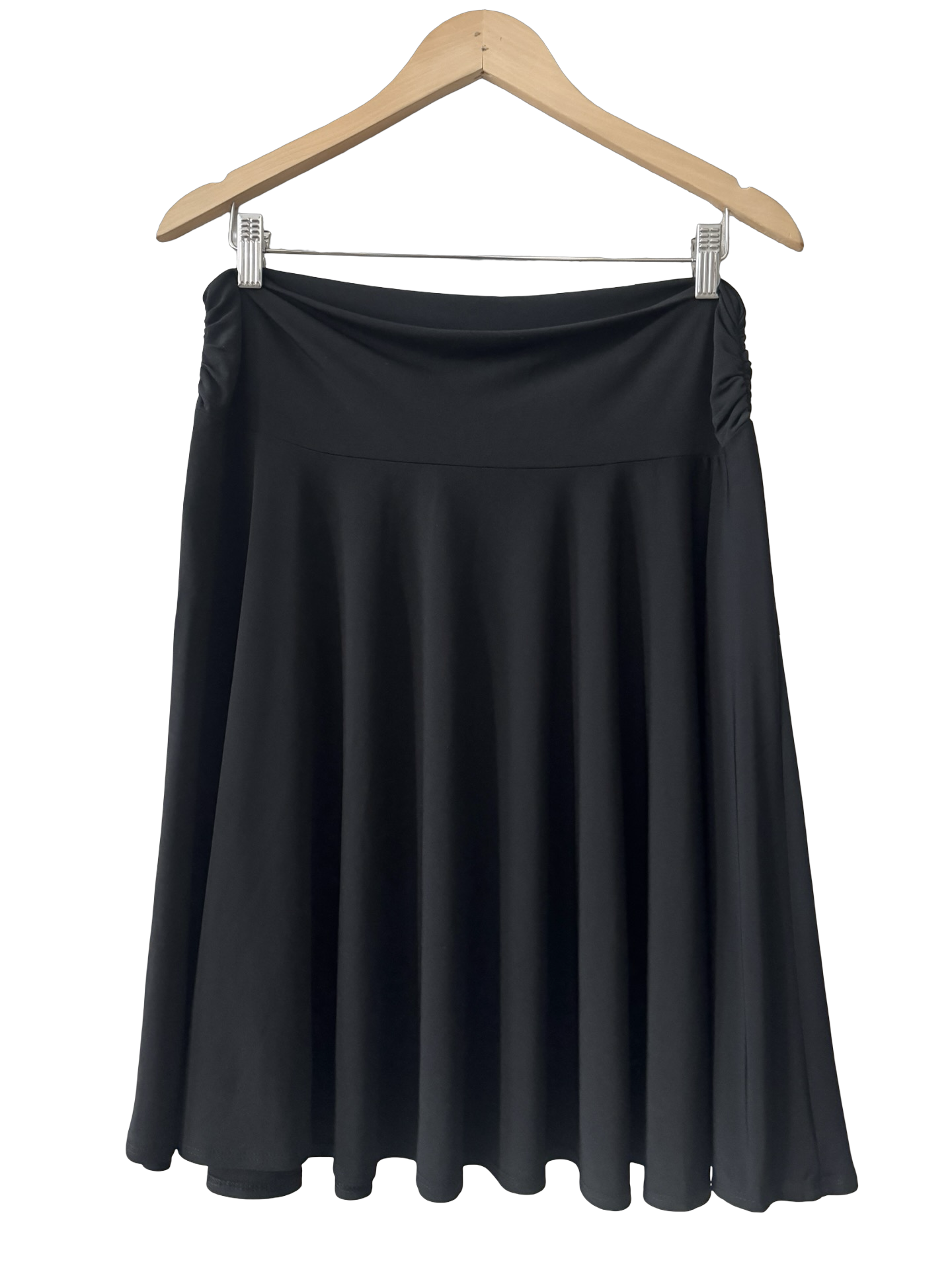 Vintage Y2K Coffee Run Ruched  Midi Skirt (L)