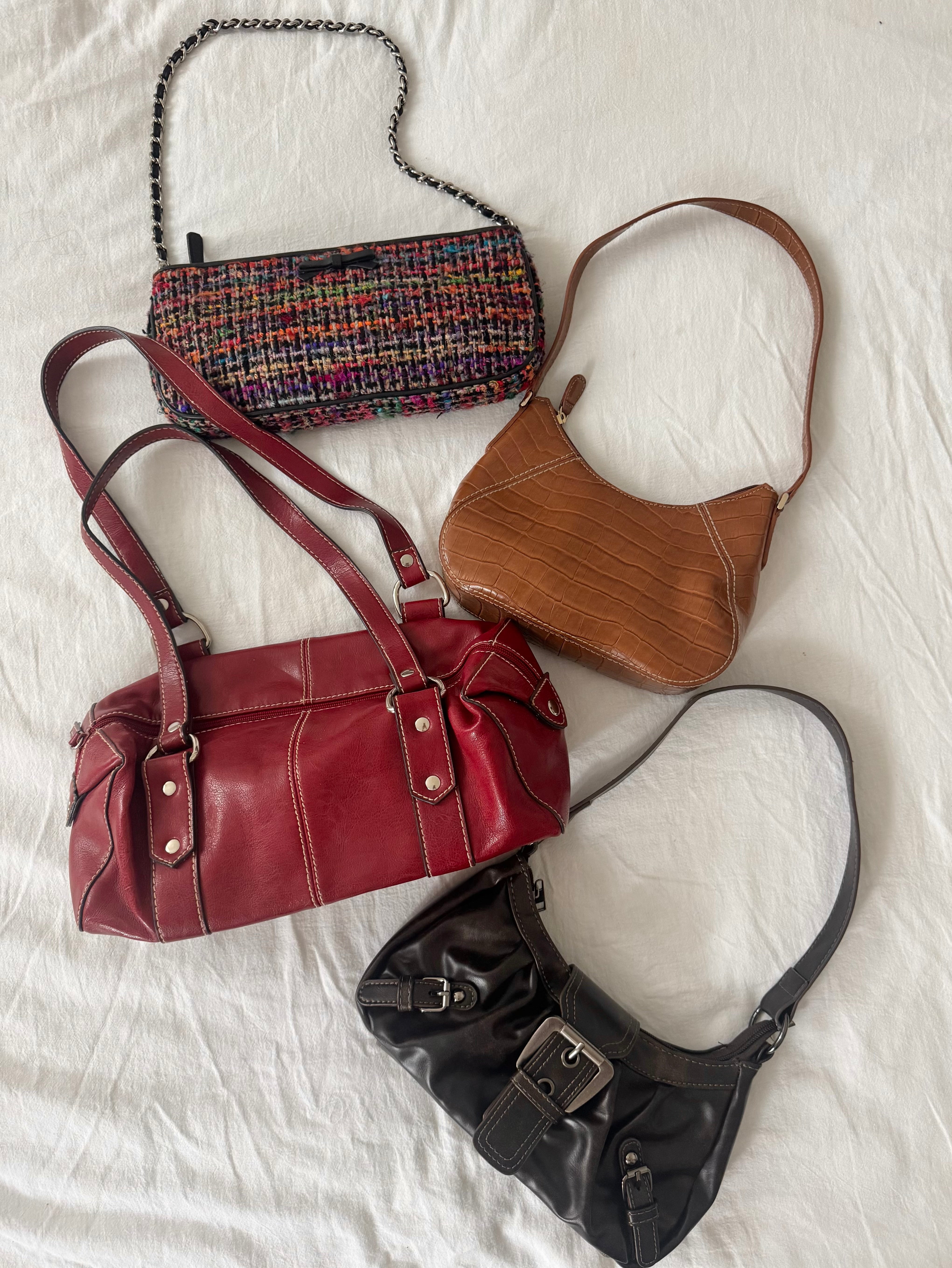 Vintage 90s Soft Buckle Shoulder Bag