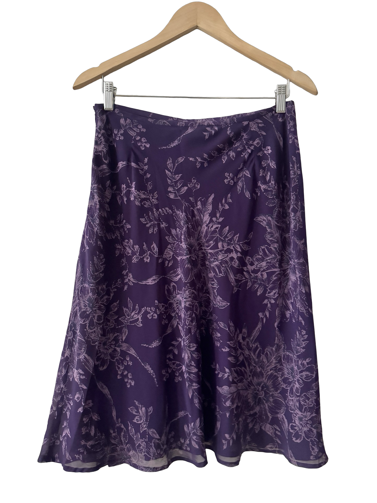 Vintage Y2K City Violet Midi Skirt (S/M)