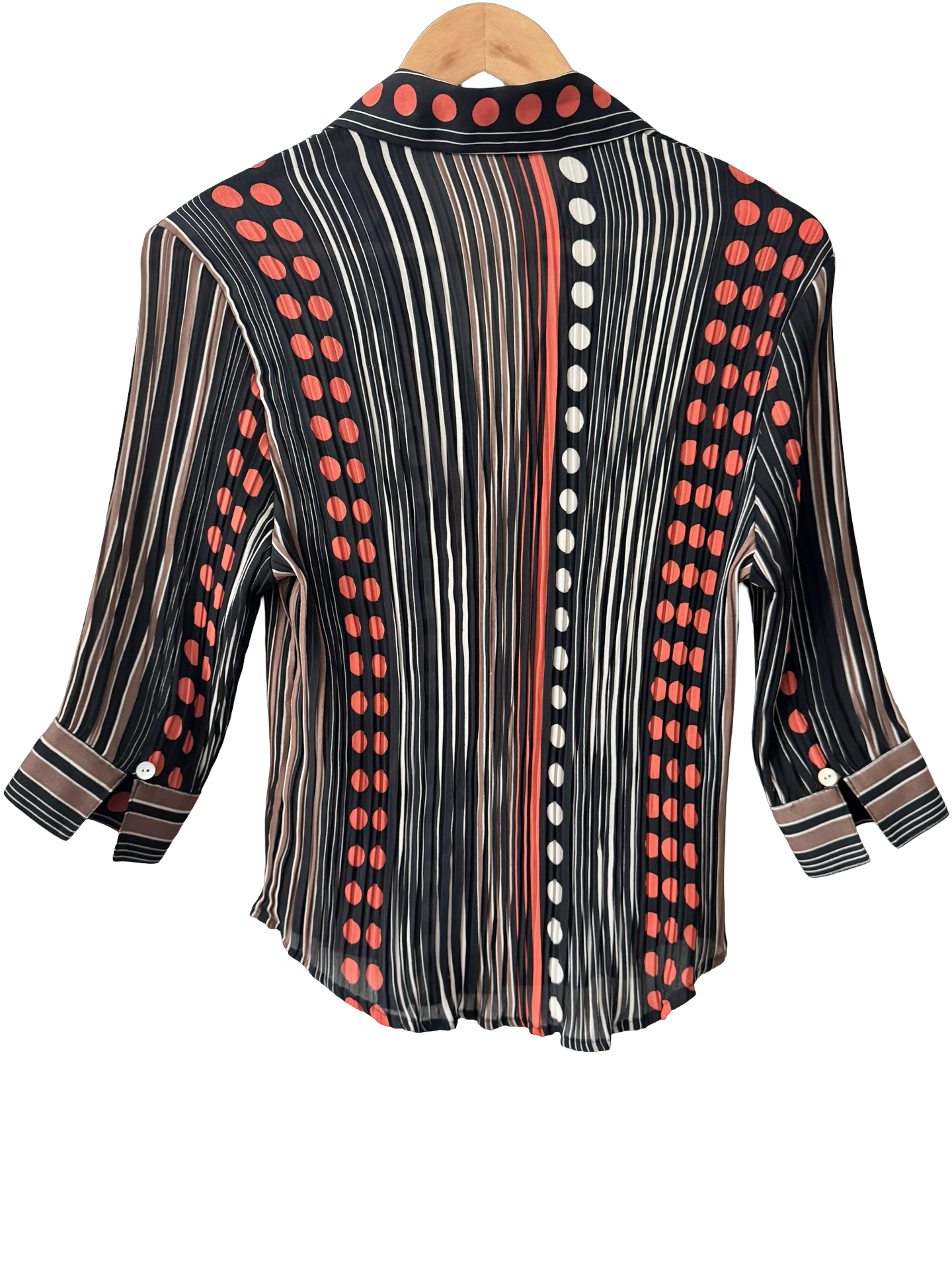 Vintage Y2K Pop Art Stripe Blouse (M)