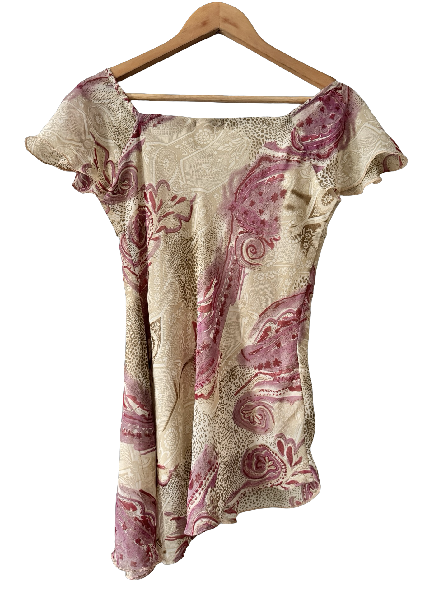 Vintage Y2K Raspberry Souk Paisley Top (M)