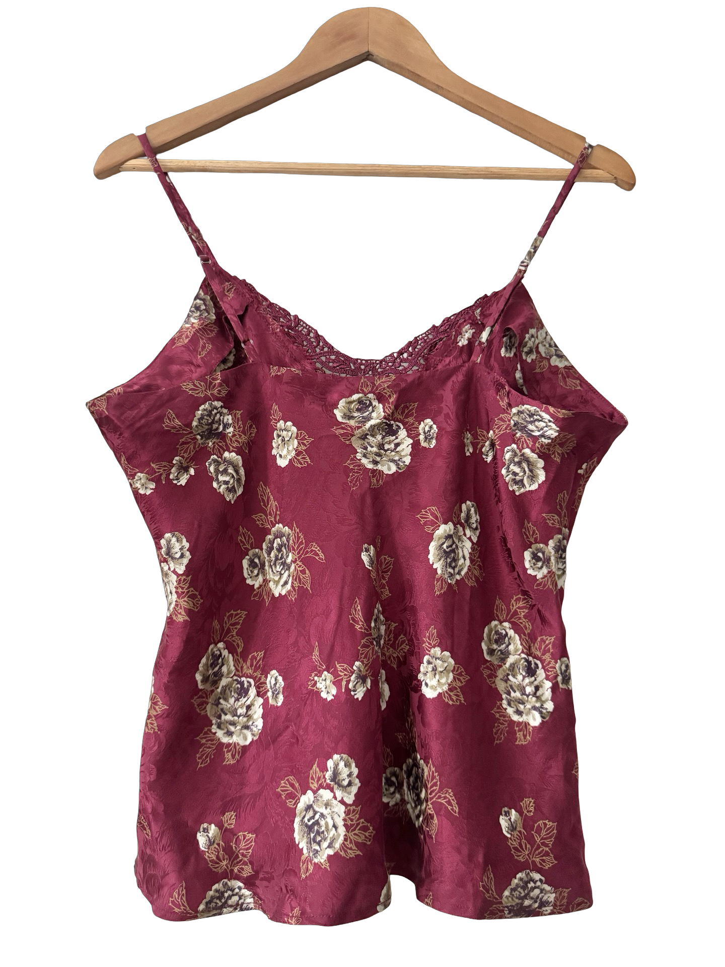 Vintage 90s Silk Screening Silk Cami (L)