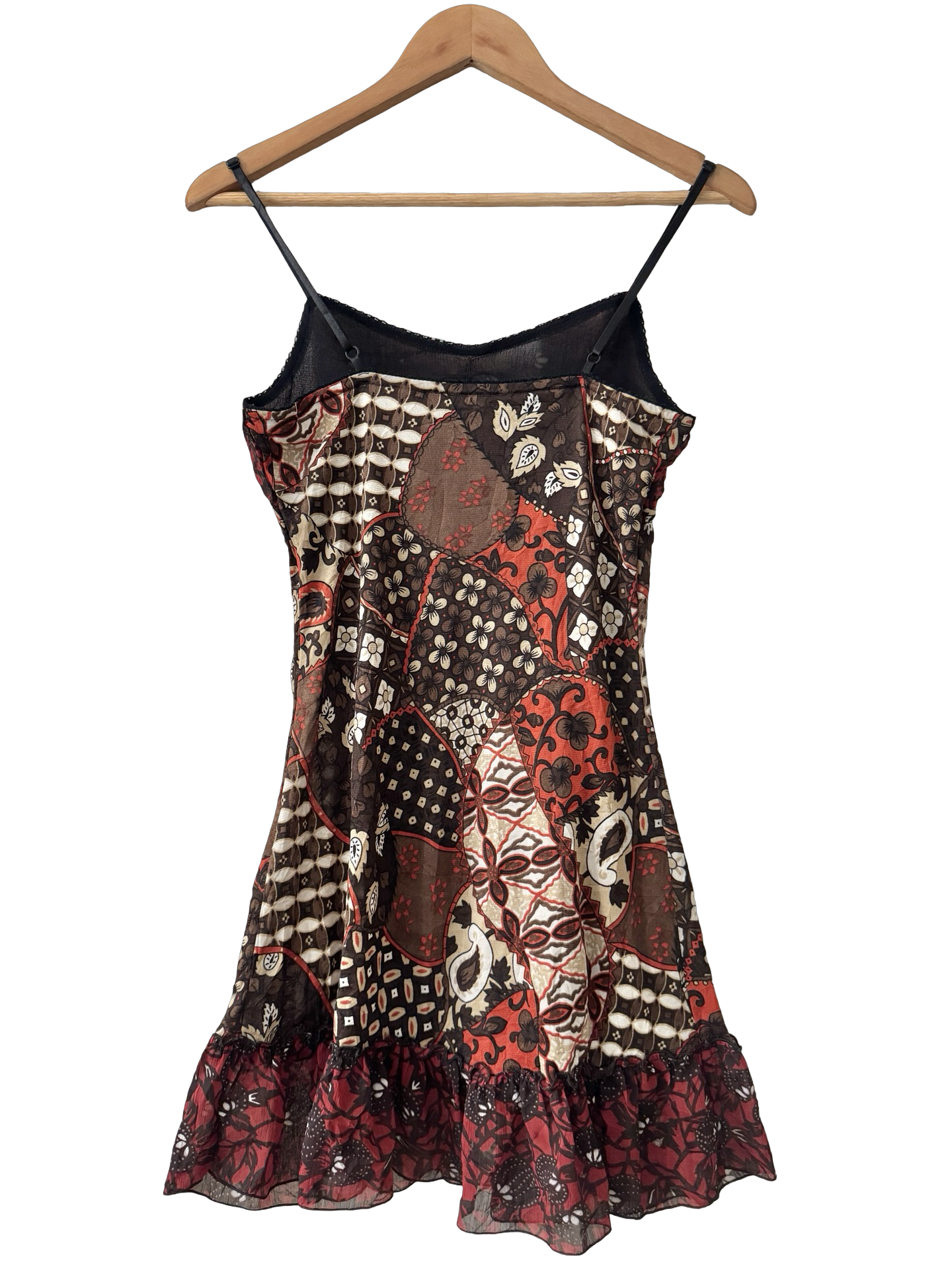 Vintage Y2K Patchwork Mini Dress (S)