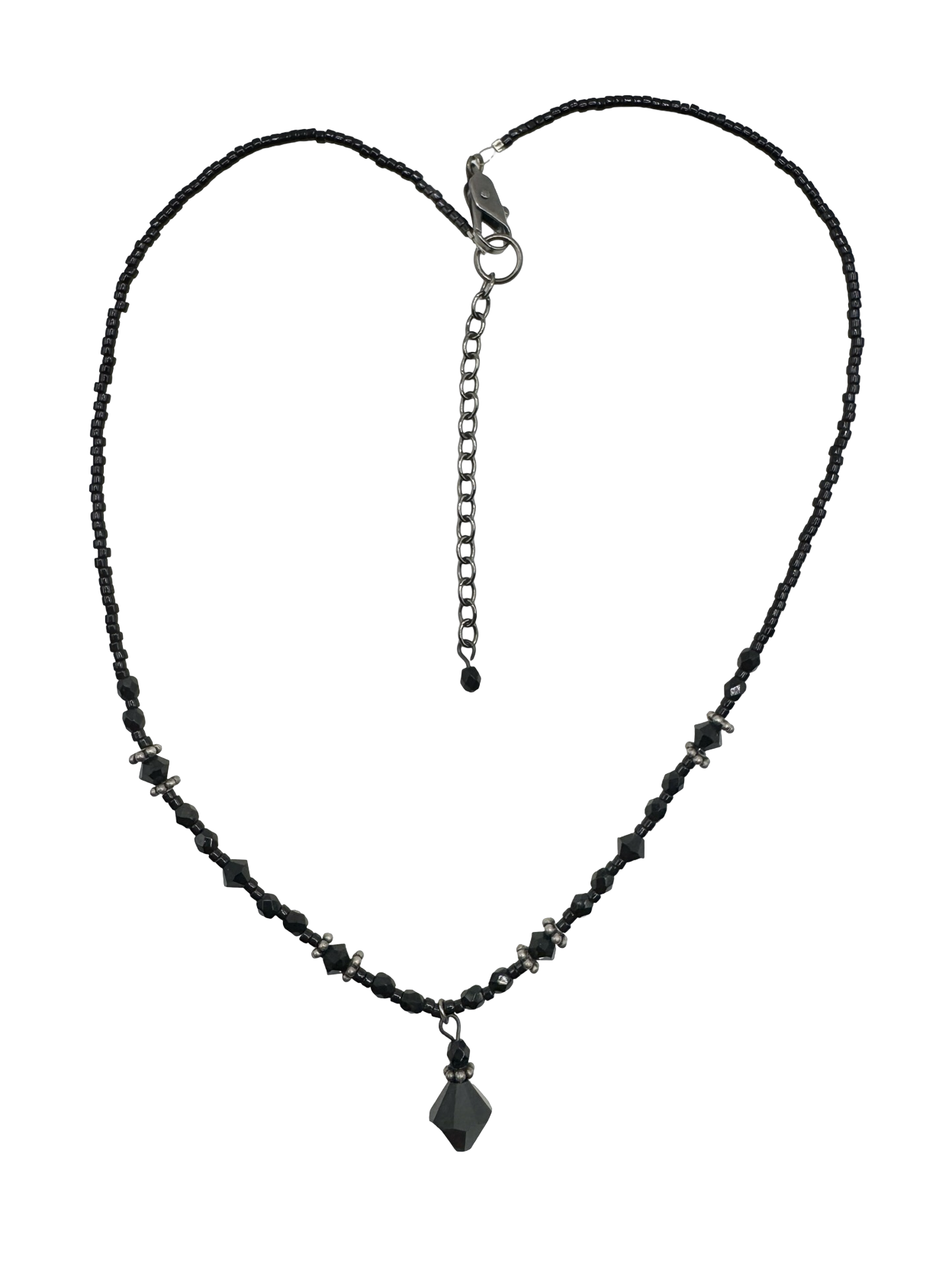 Vintage Y2K Midnight Crystal Drop Choker