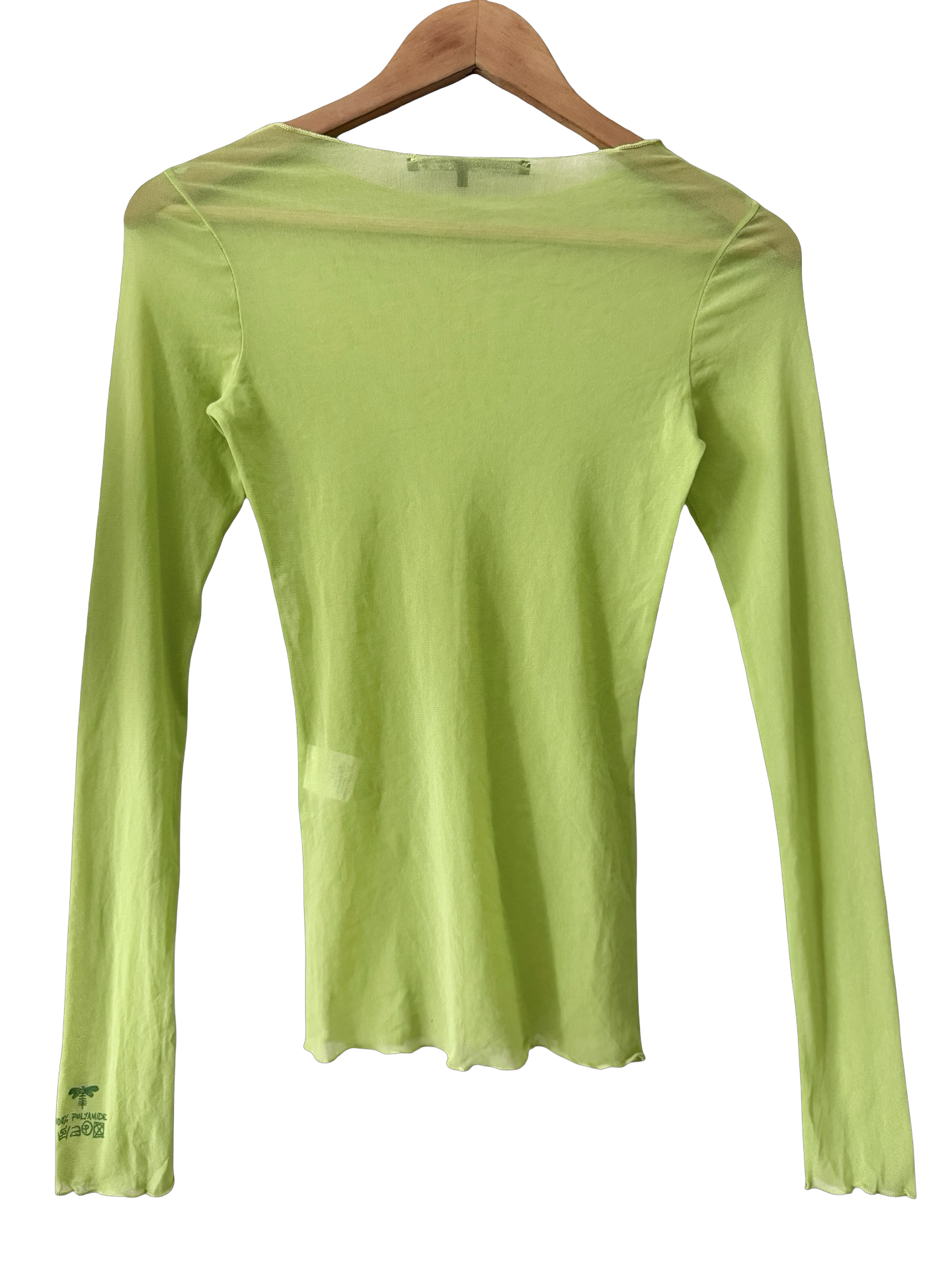 Vintage Y2K Lime Sorbet Mesh Top (S)