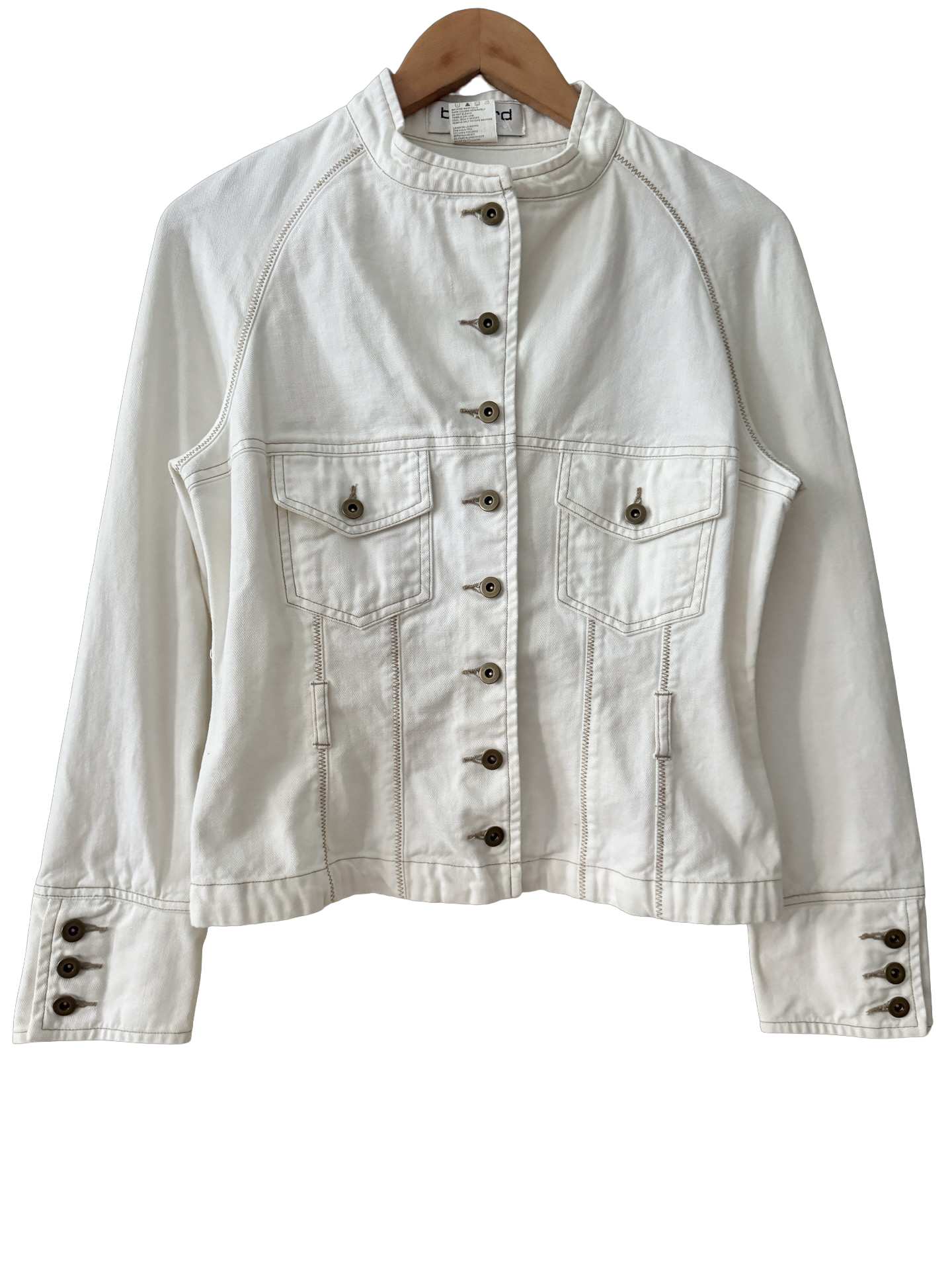 Vintage 90s French-girl White Utility Jacket (S/M)