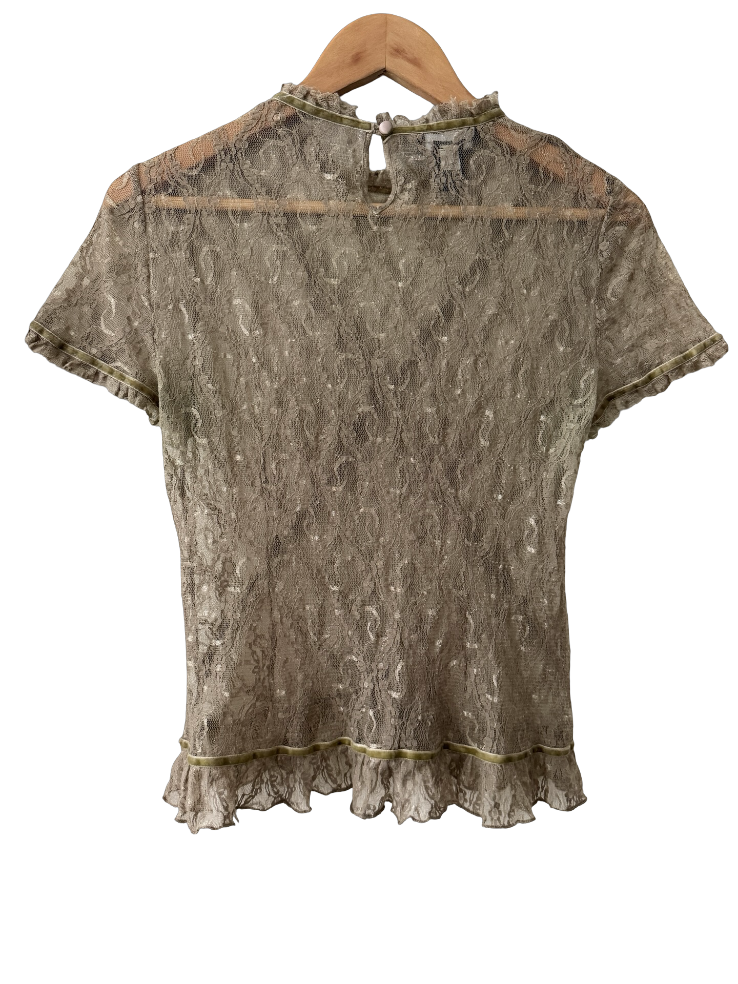 Vintage Y2K Woodland Lace Fairy Top (M)