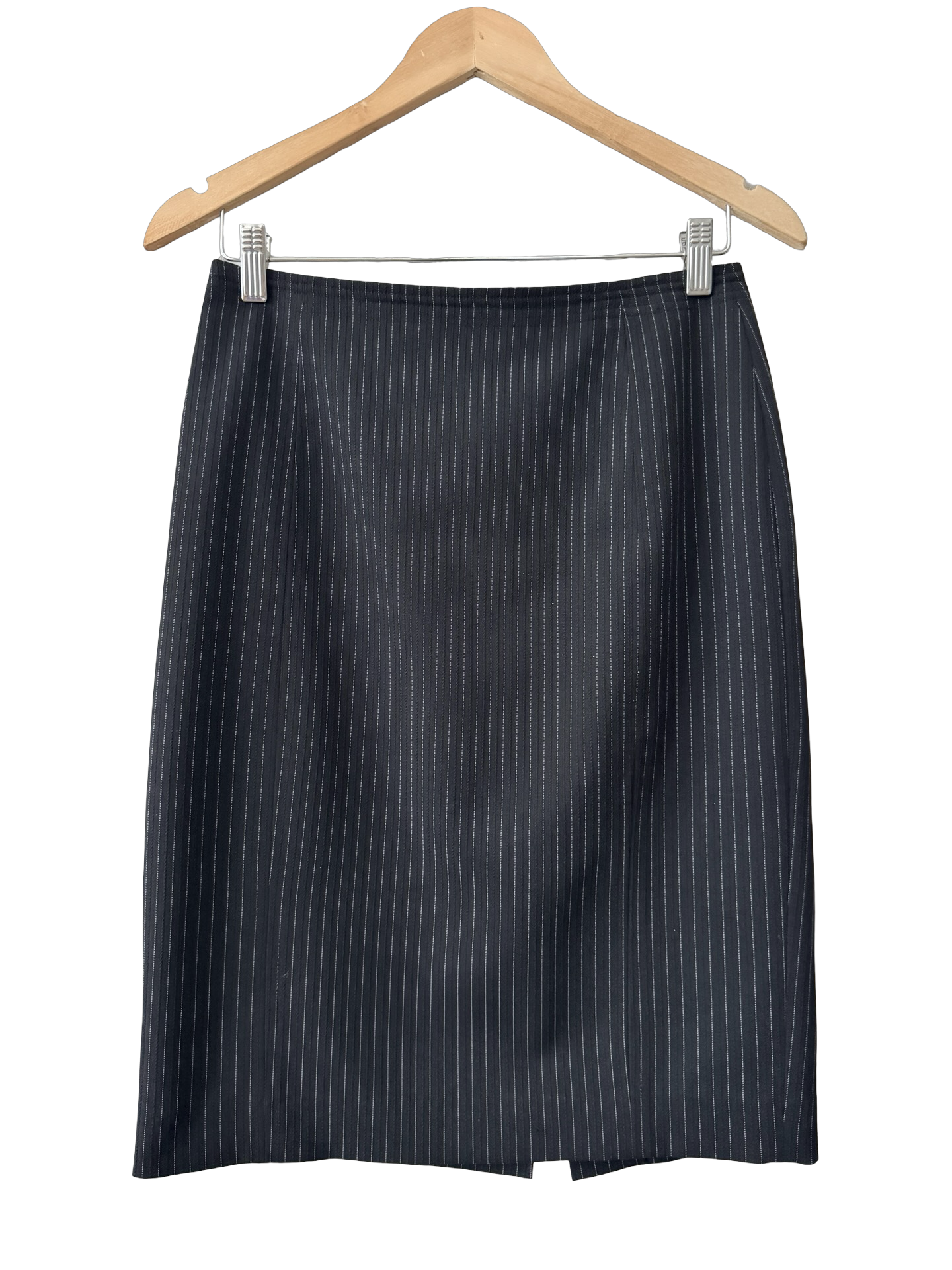 Vintage 90s Pinstripe Office Muse Midi Skirt (S/M)