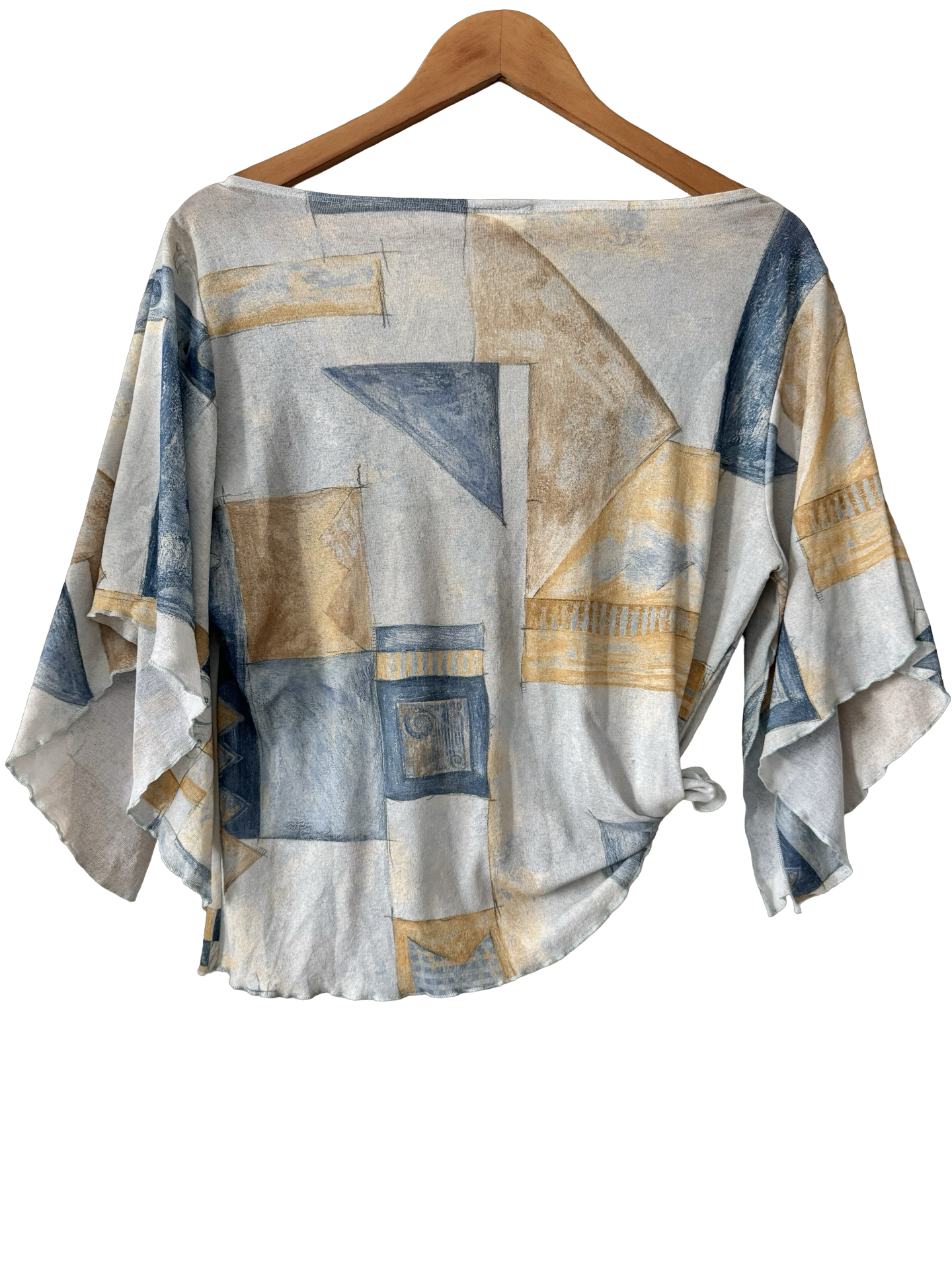 Vintage 90s Dreamy Mosaic Cowl Top (XL)