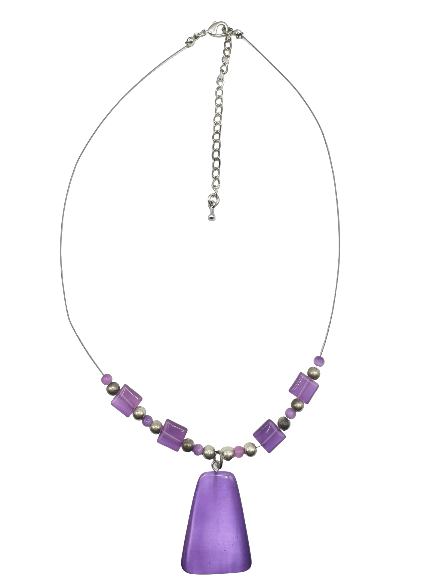 Vintage Y2K Electric Lilac Statement Necklace