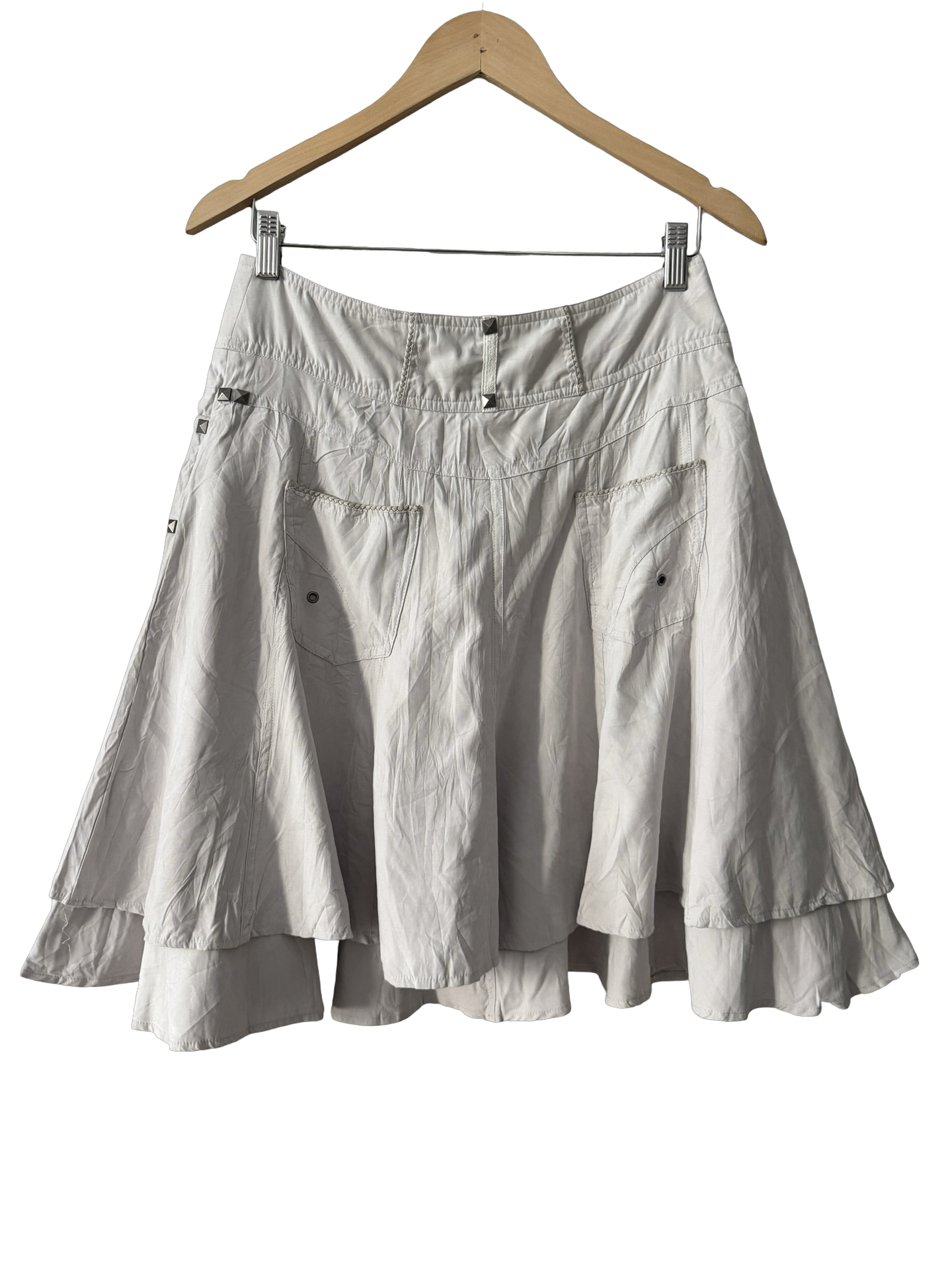 Vintage Y2K Cloud Nine Ruffled Mini Skirt (S)