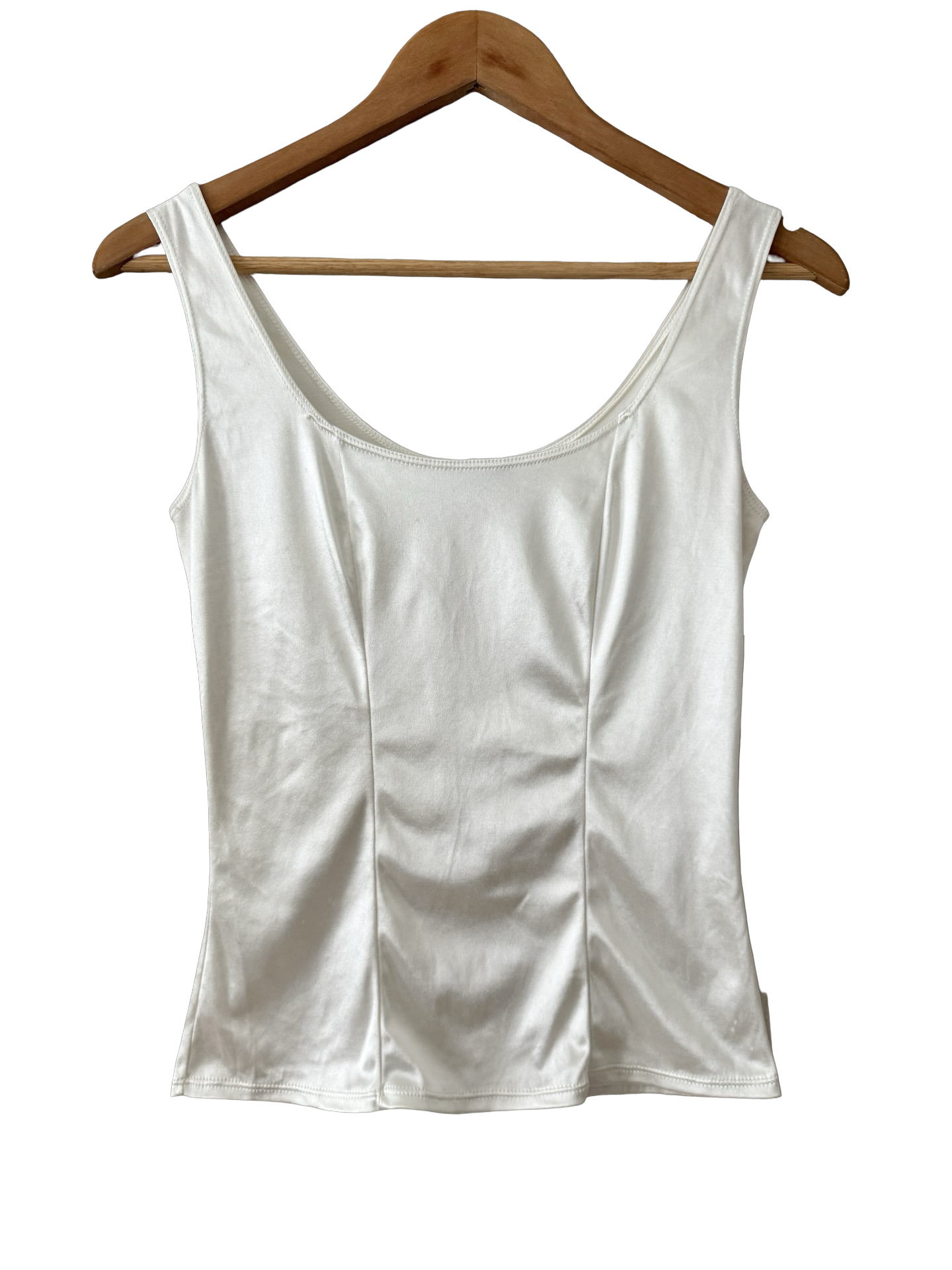 Vintage 80s Val Mode Pearl Satin Fitted Tank (S)