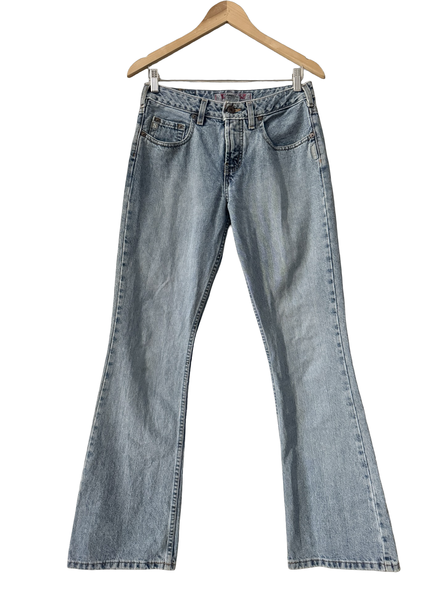 Vintage Y2K Heartbreaker Faded Flare Jeans (S)