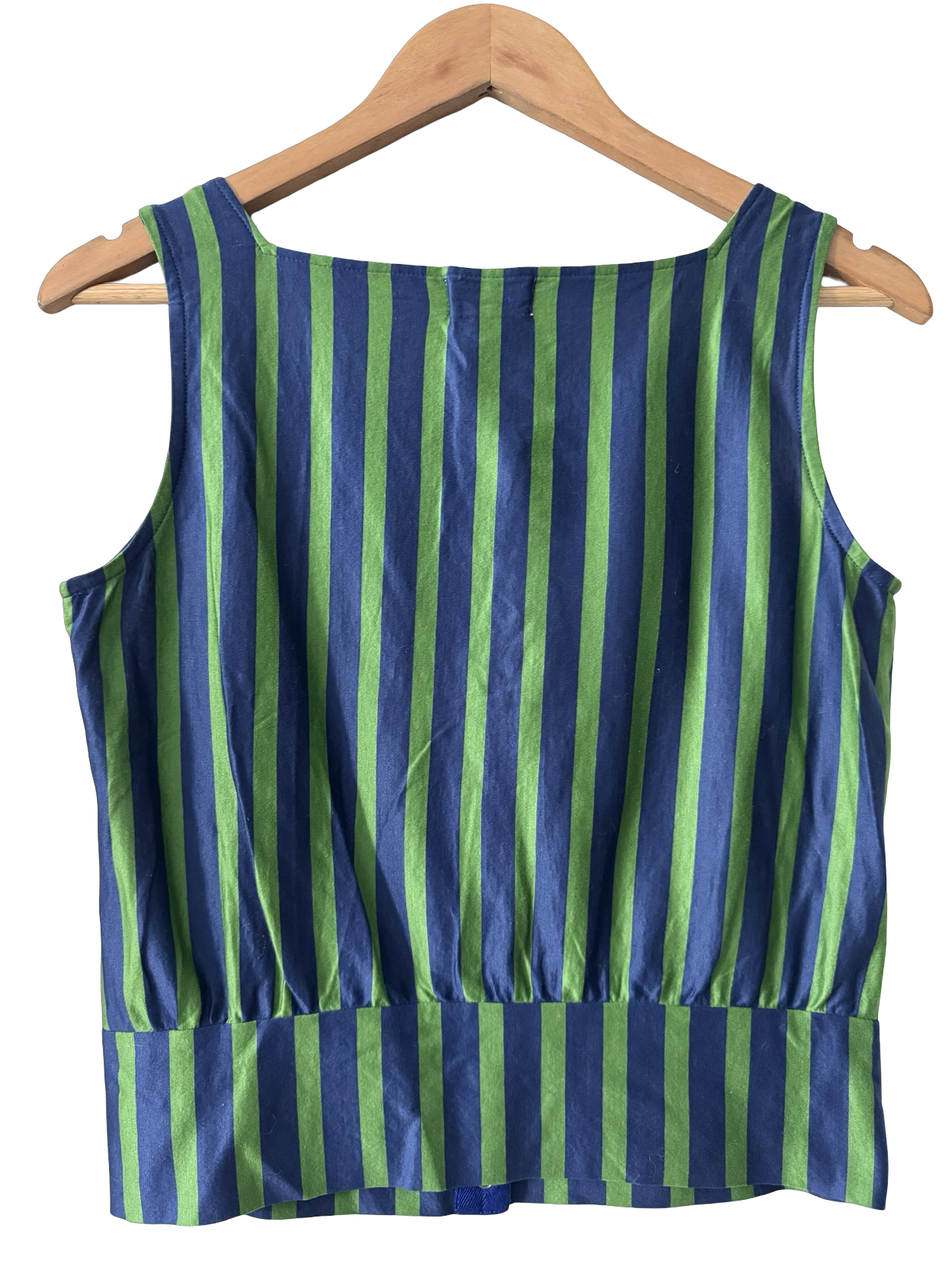 Vintage 90s Riviera Stripe Button Top (Small/Medium)