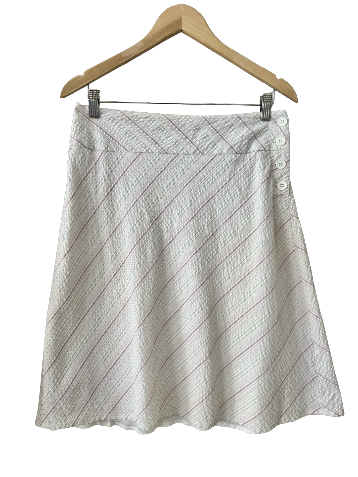 Vintage Y2K Soft Plaid A-Line Midi Skirt (S)