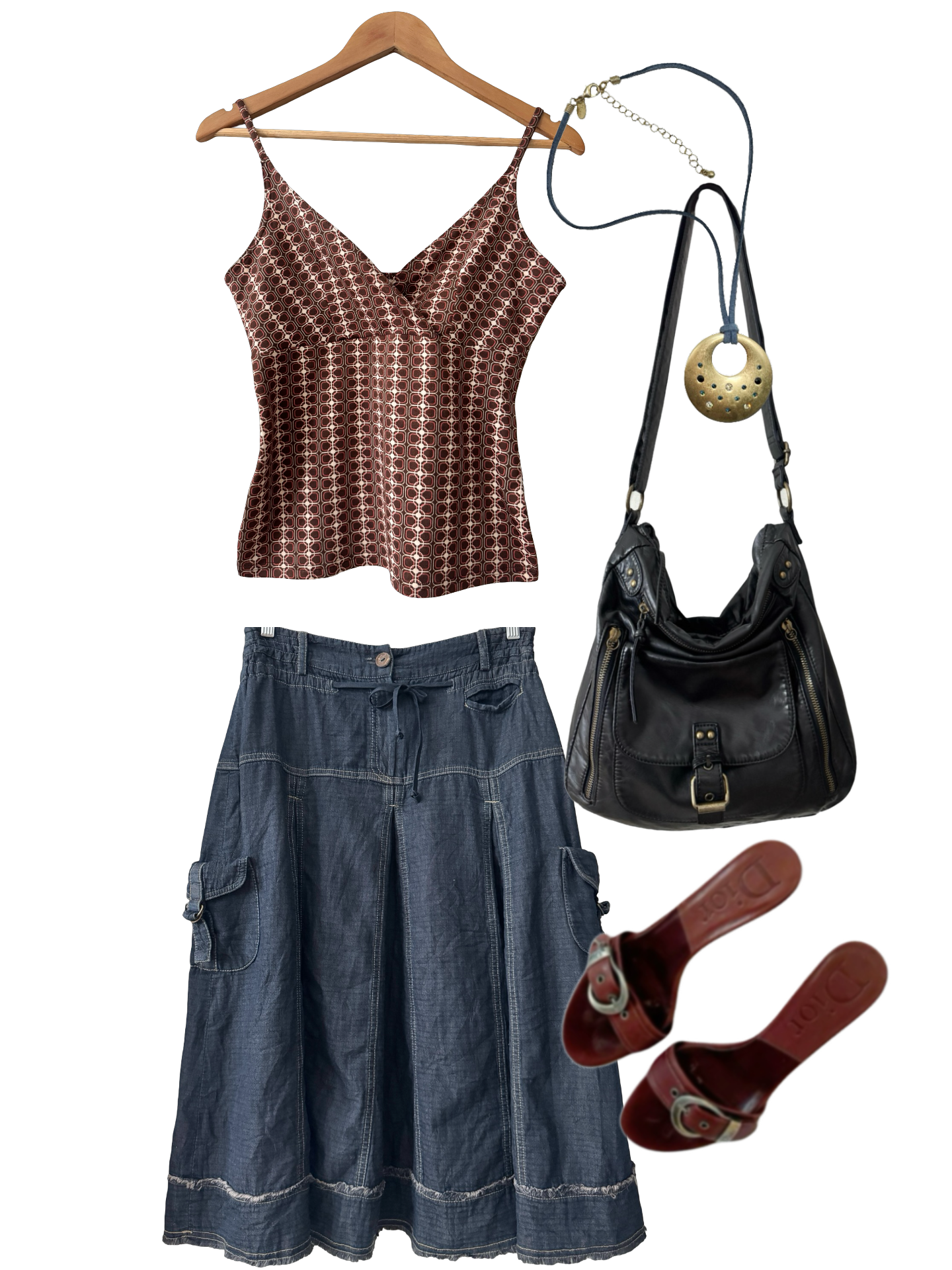 Vintage Y2K Mocha Mod Cami (S/M)