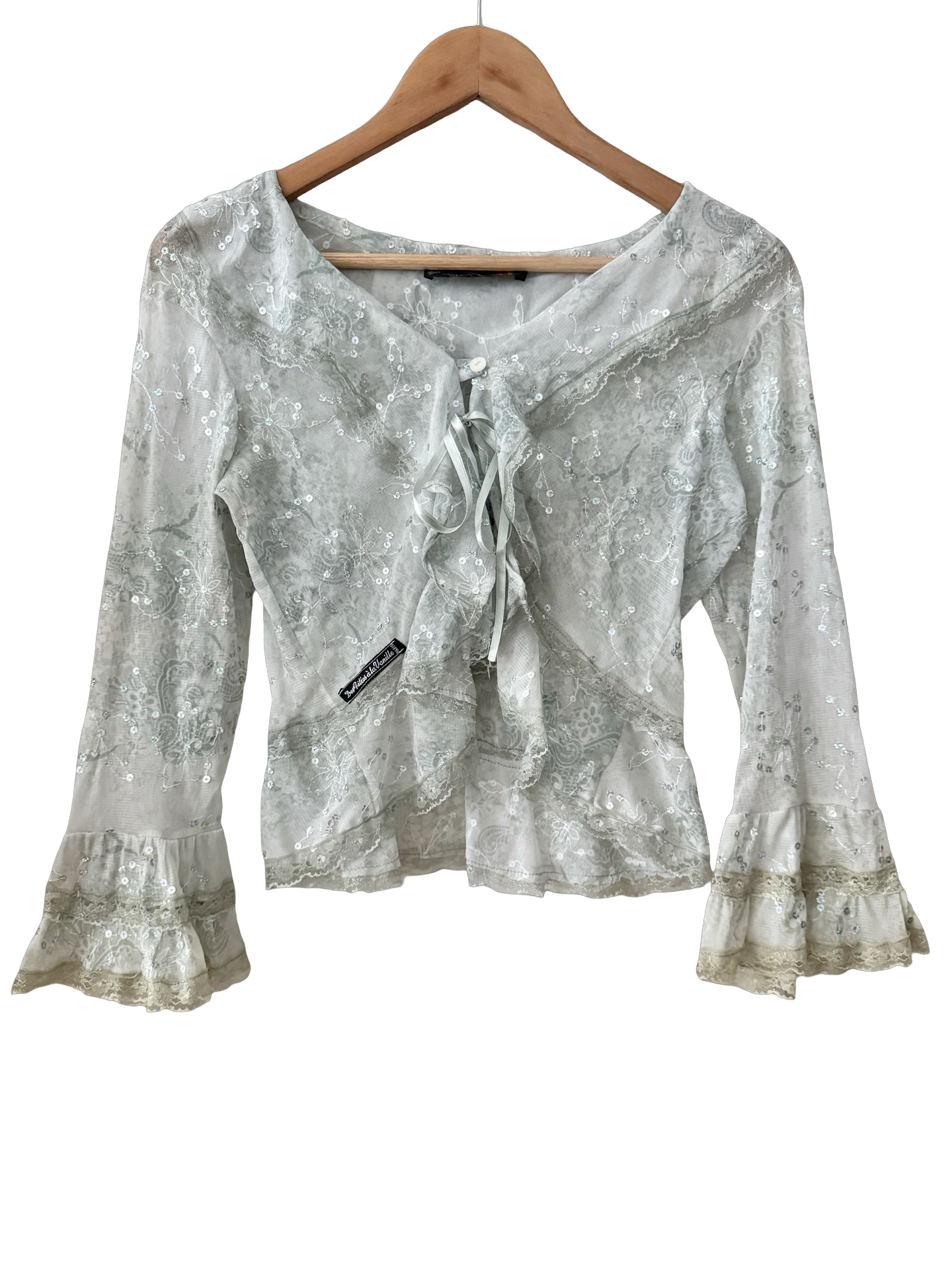 Vintage 2000s Parisian Ice Fairy Blouse (S/M)