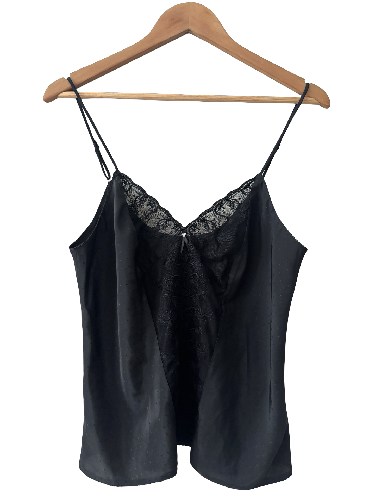 Vintage Y2K Noir Lace Slip Cami (M)