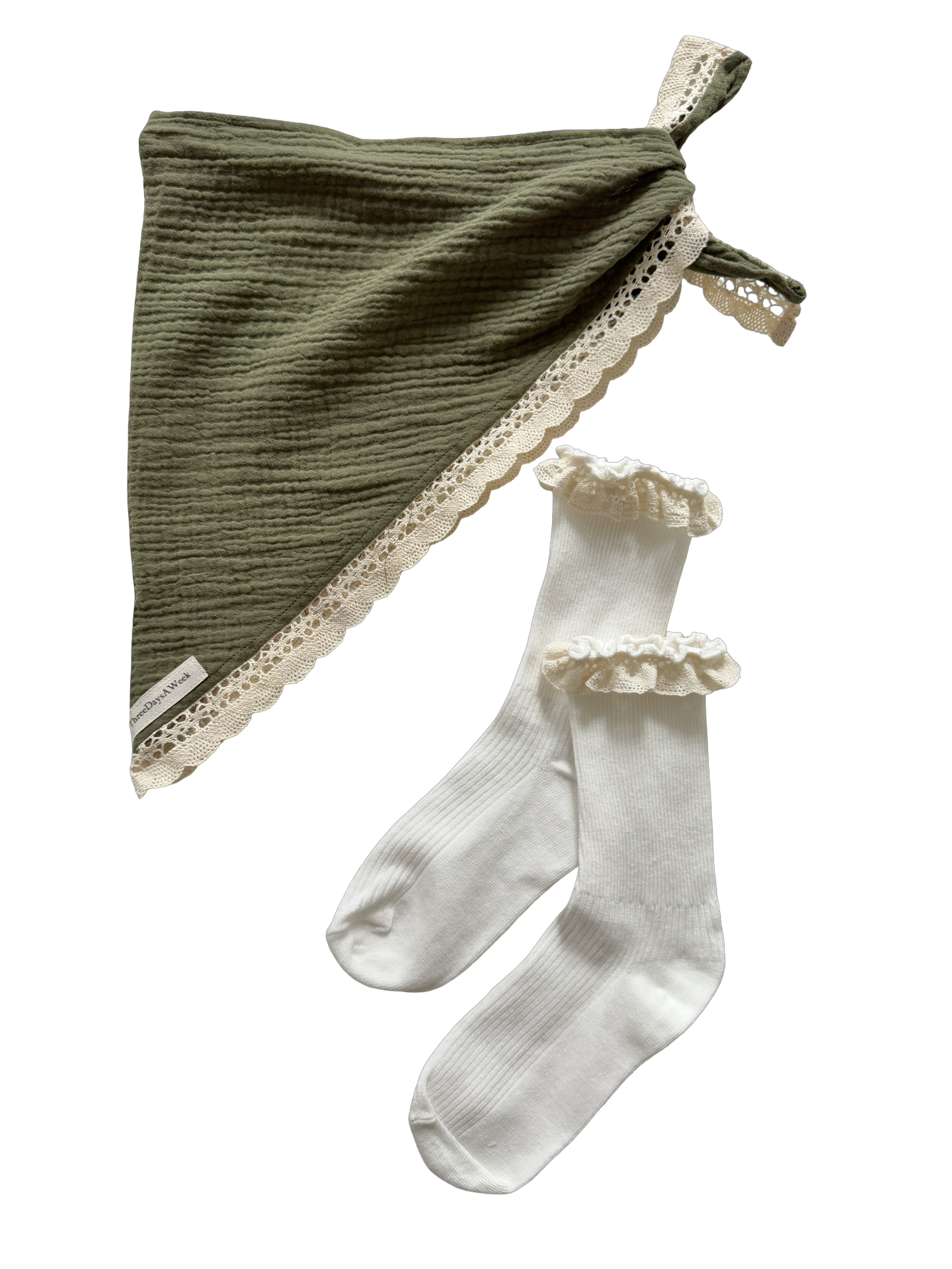 Olive Grove Lace Hair Scarf