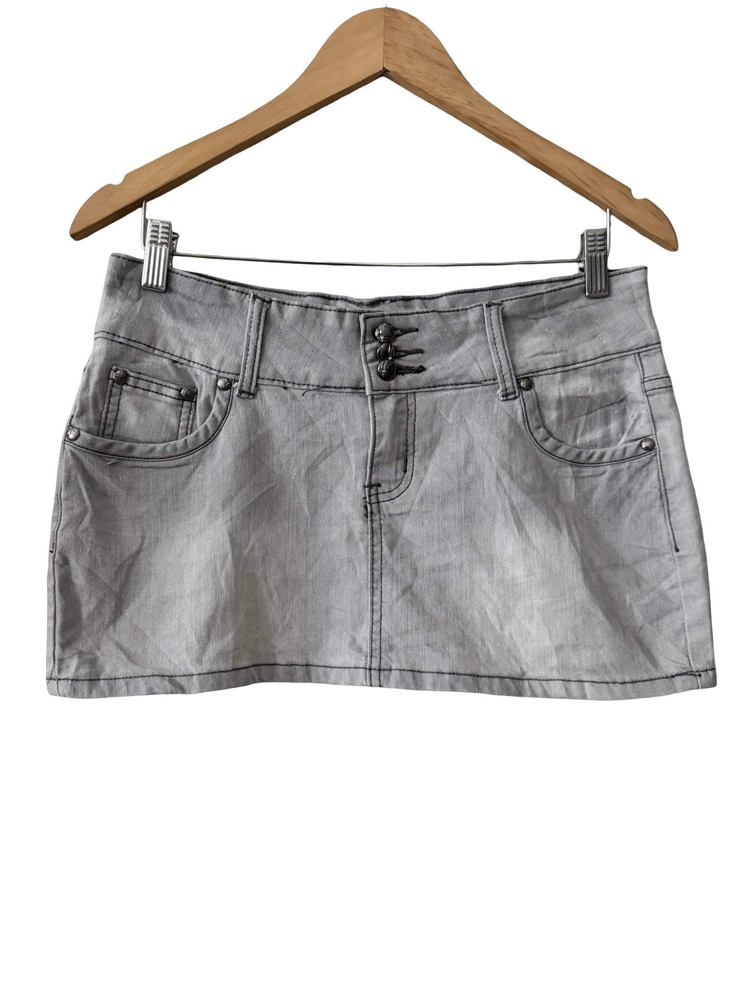 Vintage Y2K Dove Gray Micro Mini (M)