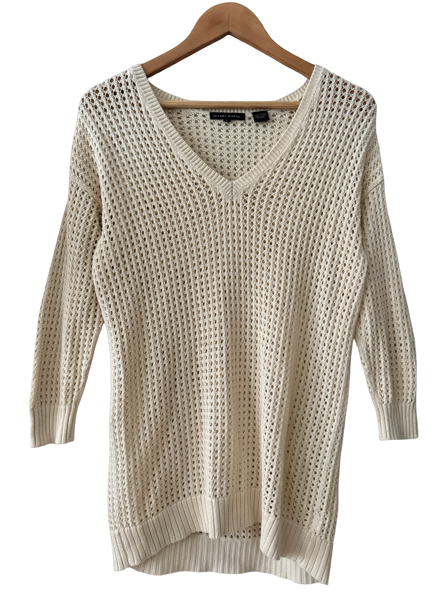 Vintage 90s Barely-There Cream Open Knit (M)