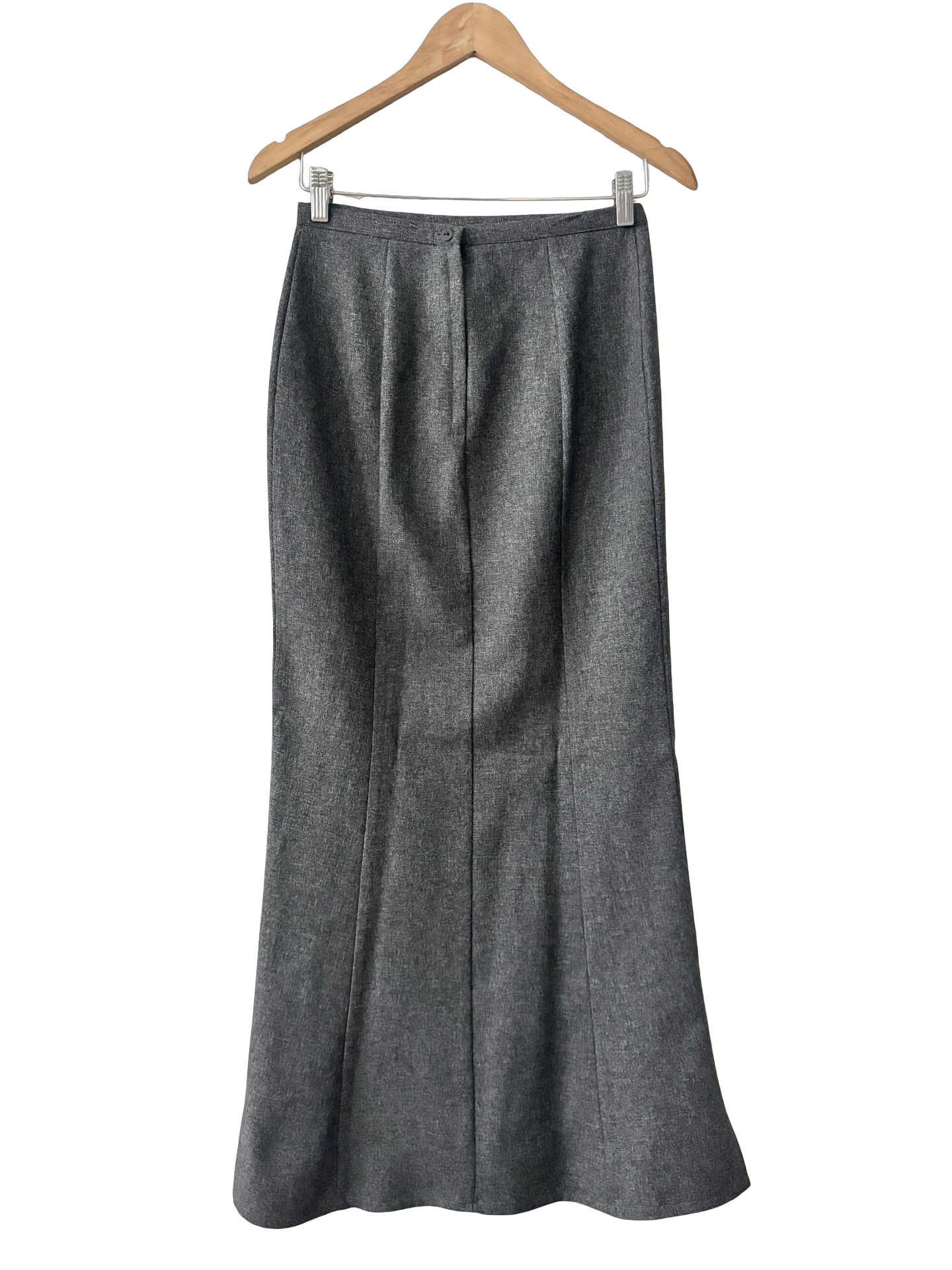 Vintage 90s Charcoal Minimalist Maxi Skirt (S)