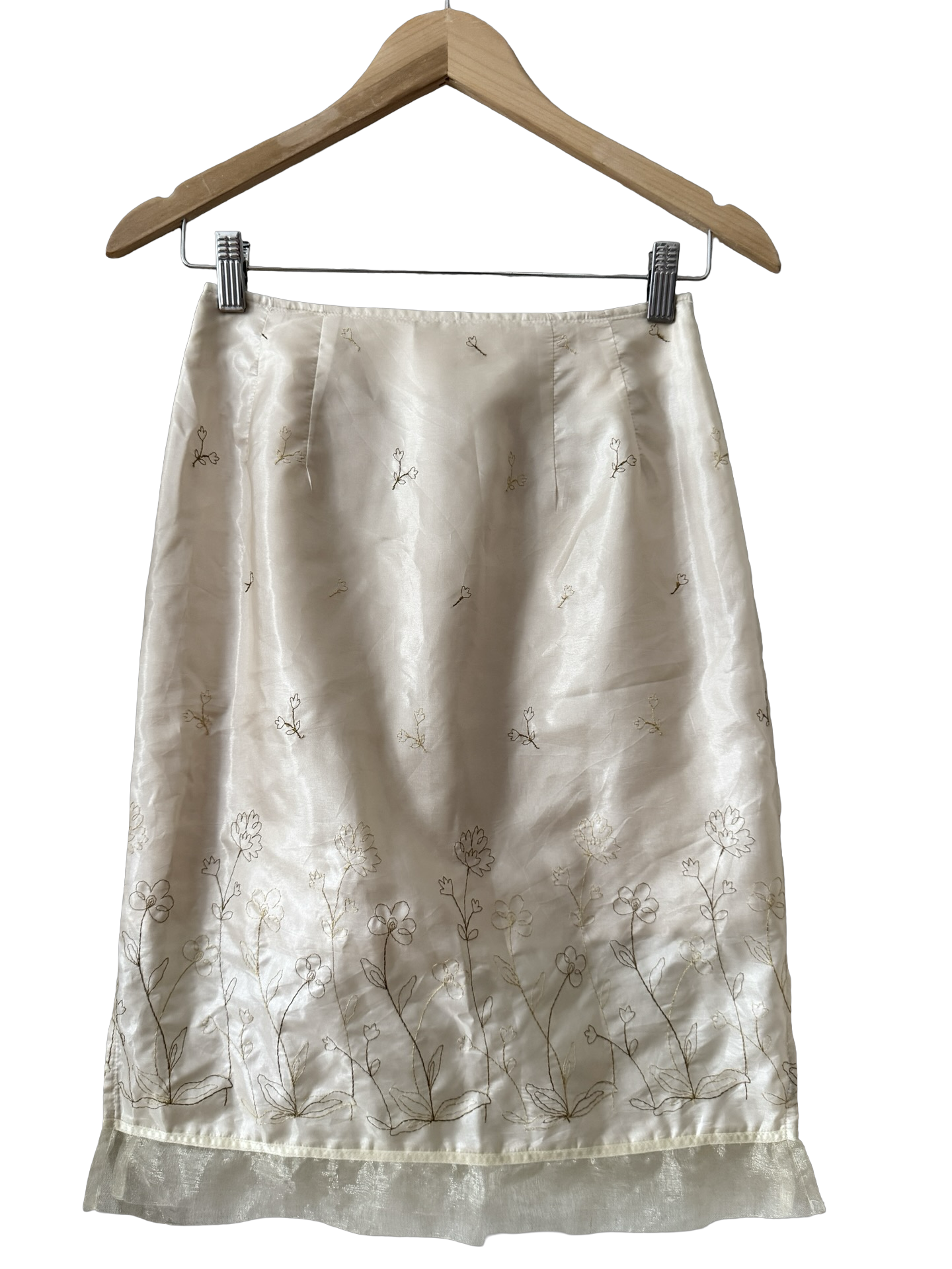 Vintage Japanese Gauzy Midi Skirt (XS/S)