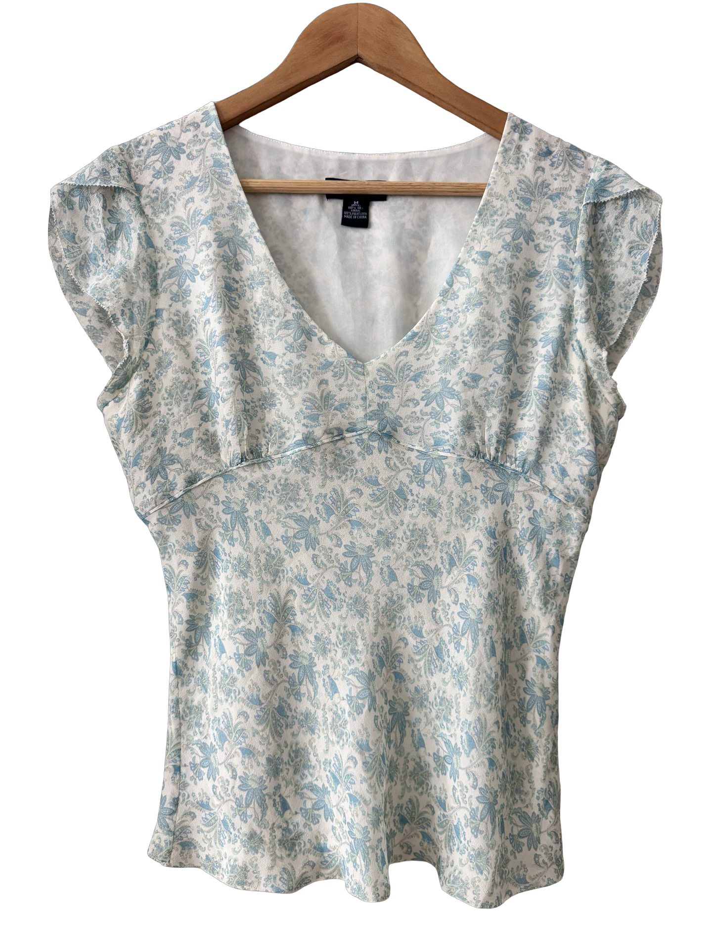 Vintage Y2K Blue Toile Silk Babydoll (M)