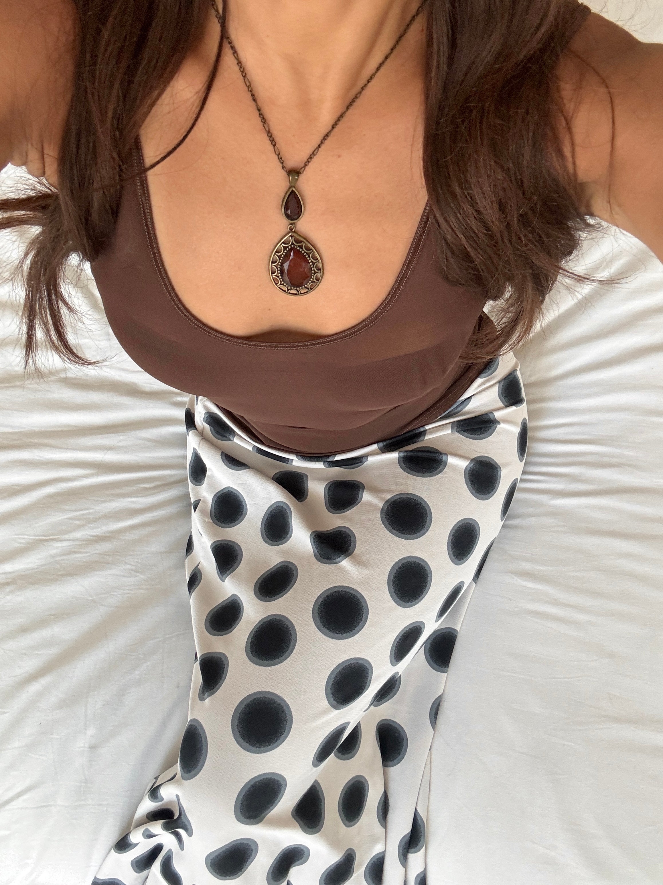 Vintage Garnet Gothic Drop Necklace